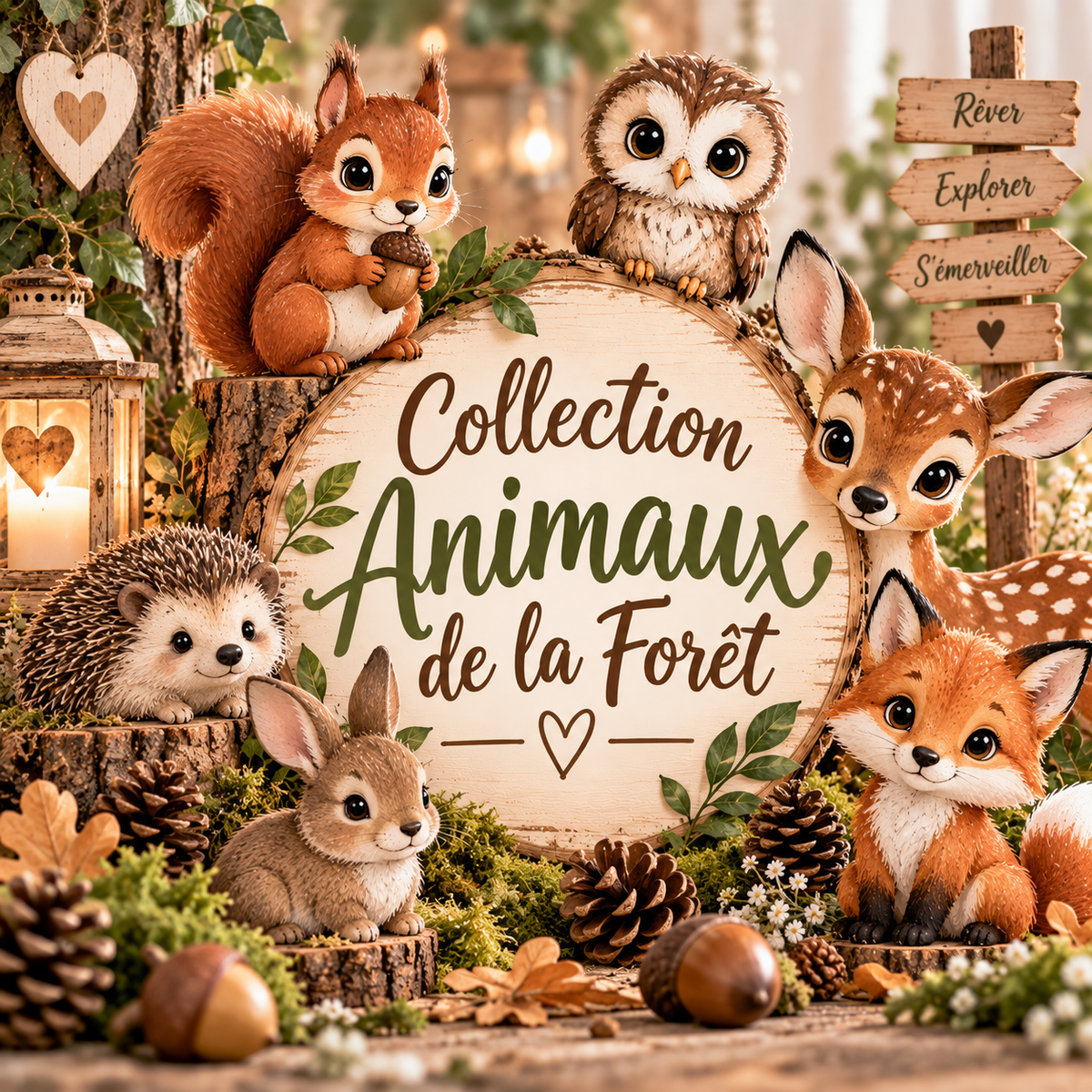 Baptême collection animaux de la forêt