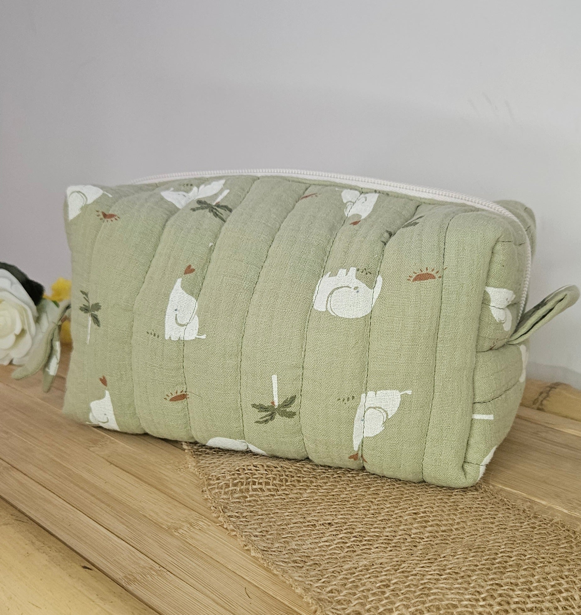 Trousse matelassée Éléphant