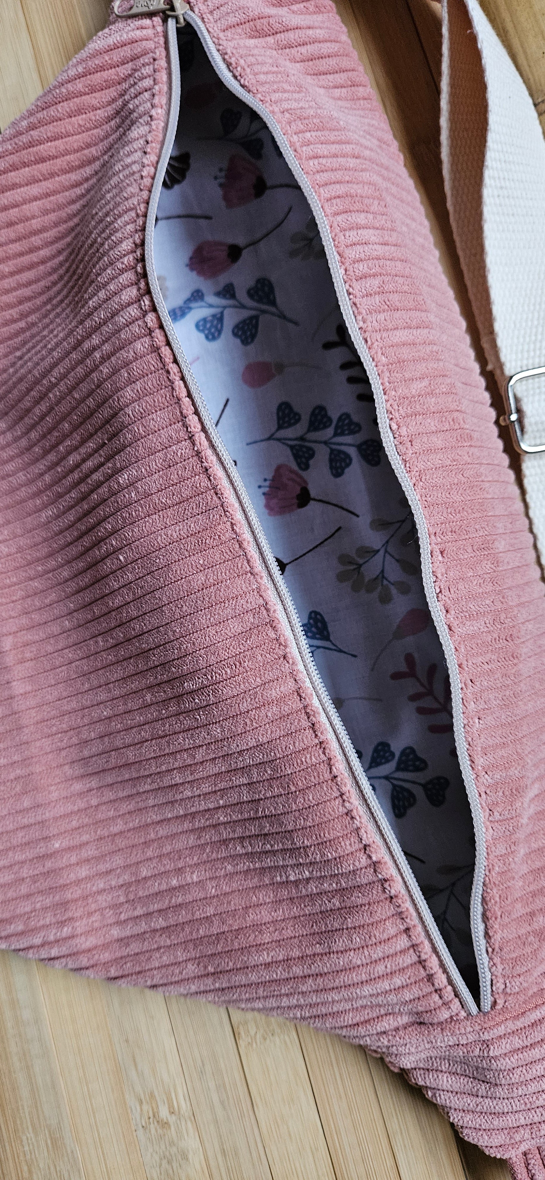 Sac banane velours côtelé