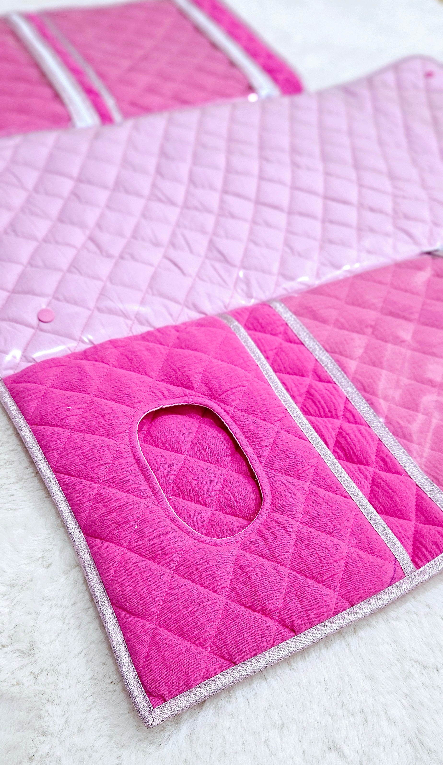 Tapis à langer nomade Rose fushia