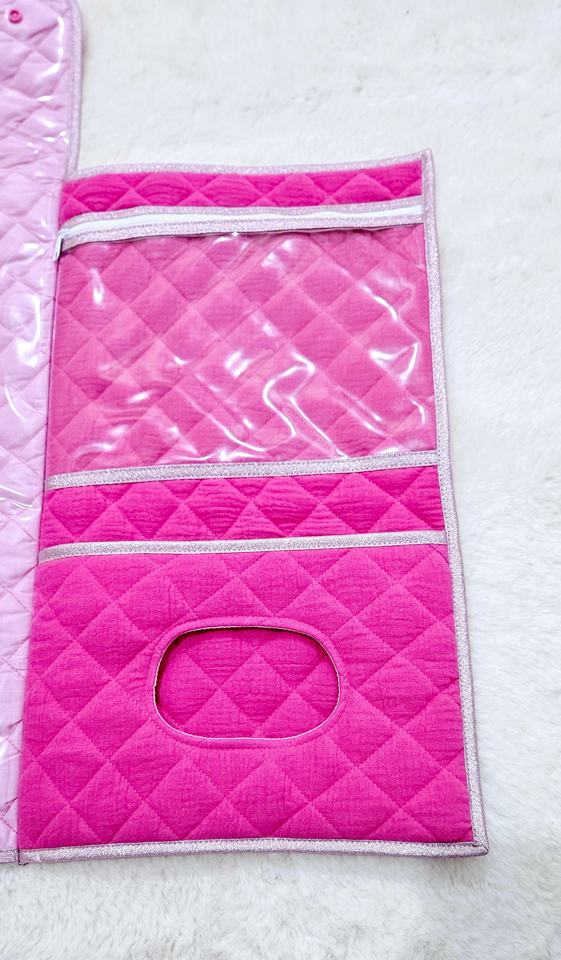 Tapis à langer nomade Rose fushia
