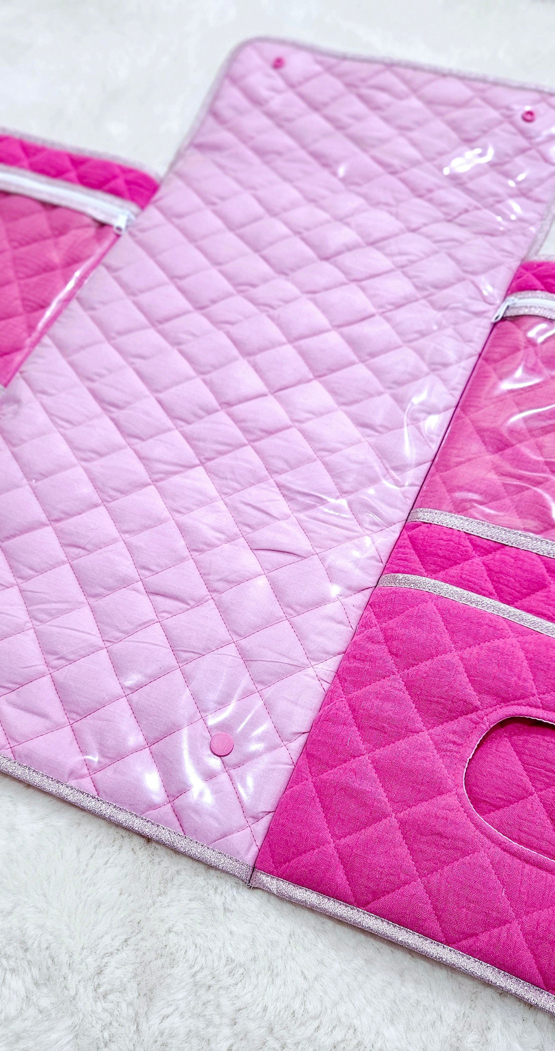 Tapis à langer nomade Rose fushia