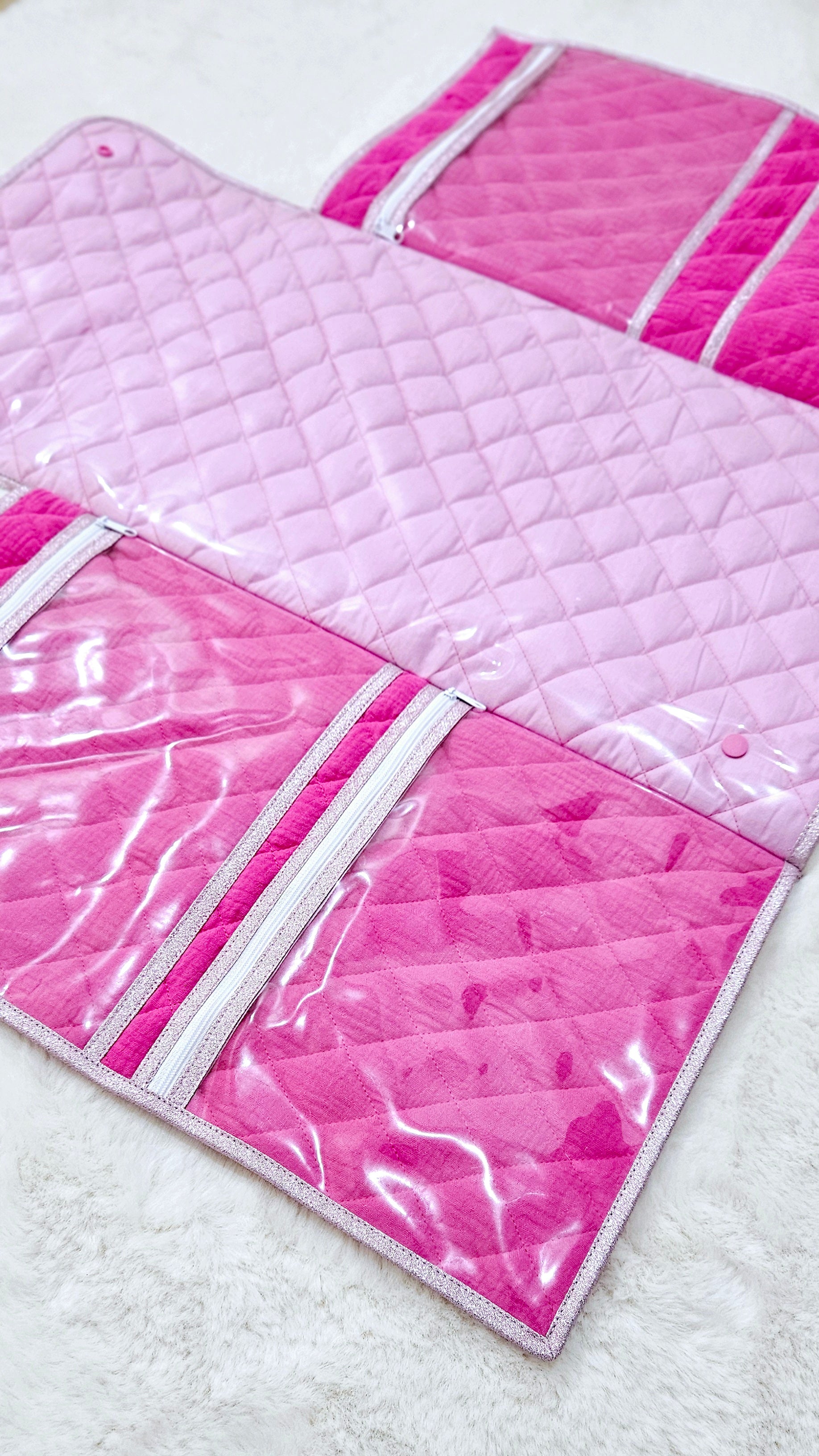 Tapis à langer nomade Rose fushia