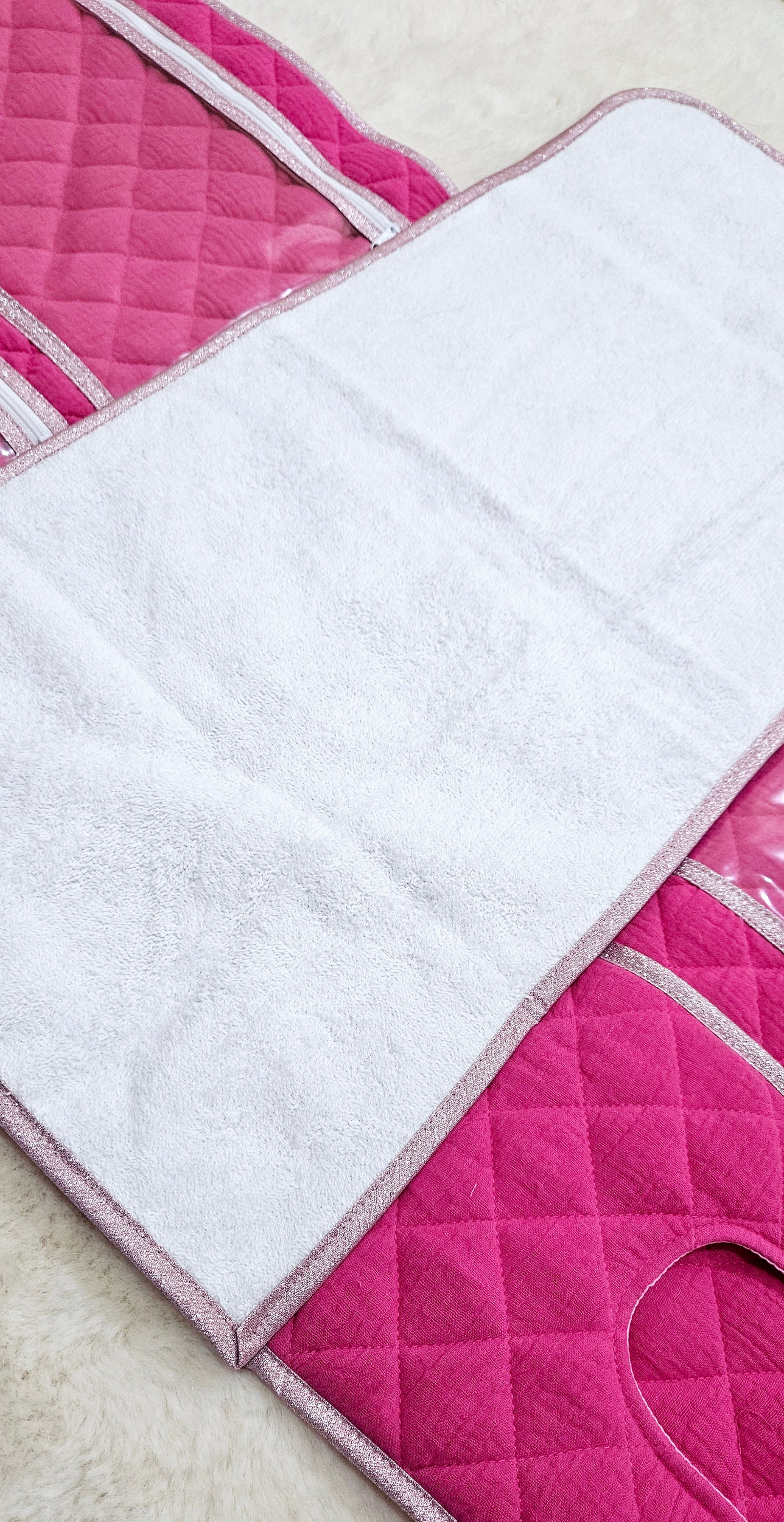 Tapis à langer nomade Rose fushia