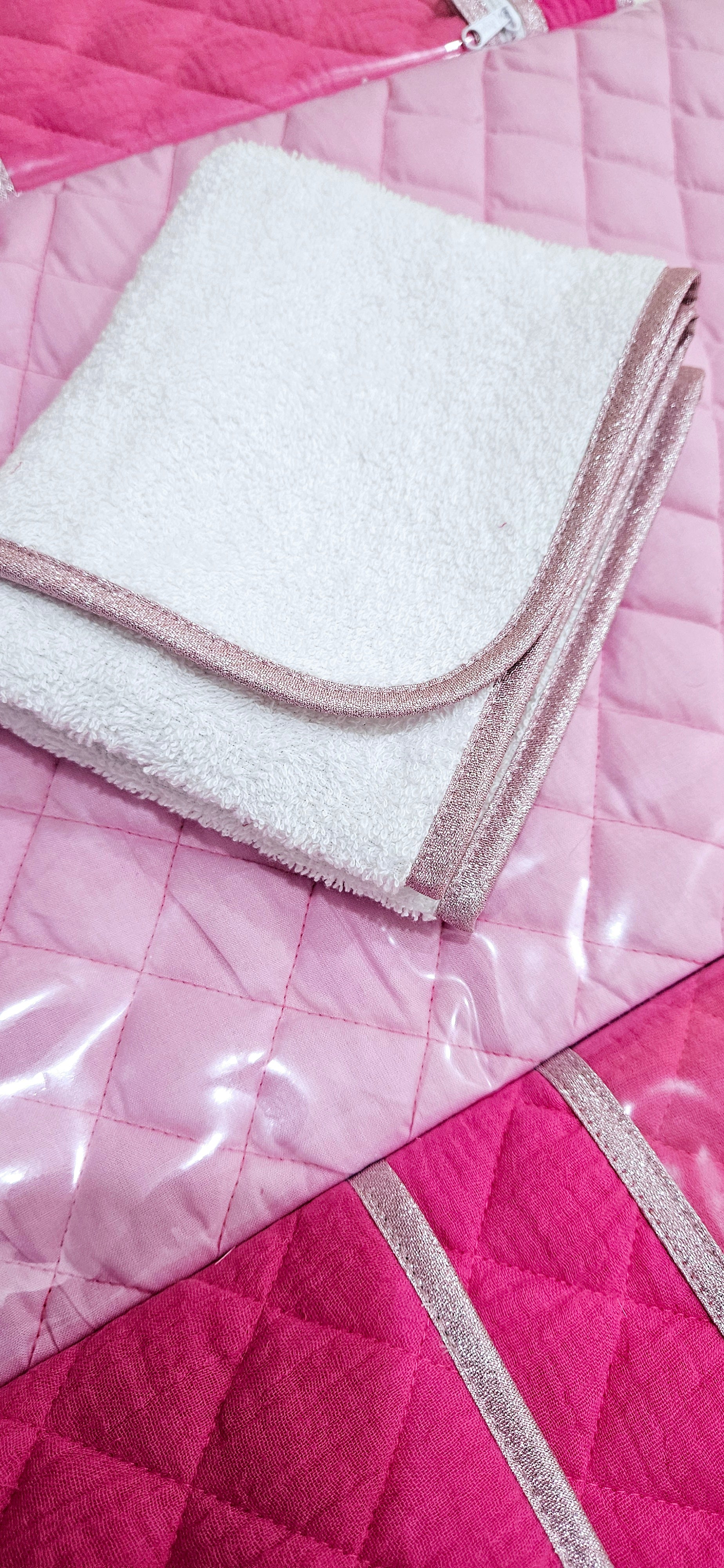 Tapis à langer nomade Rose fushia
