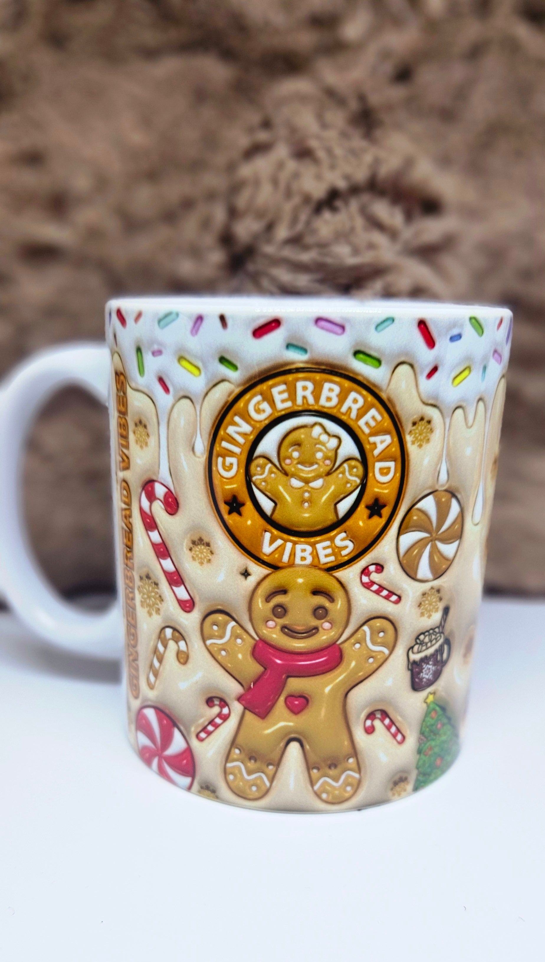 đ Mug âGingerbread Vibesâ â Pain dâĂpice Gourmand (Effet 3D) đ