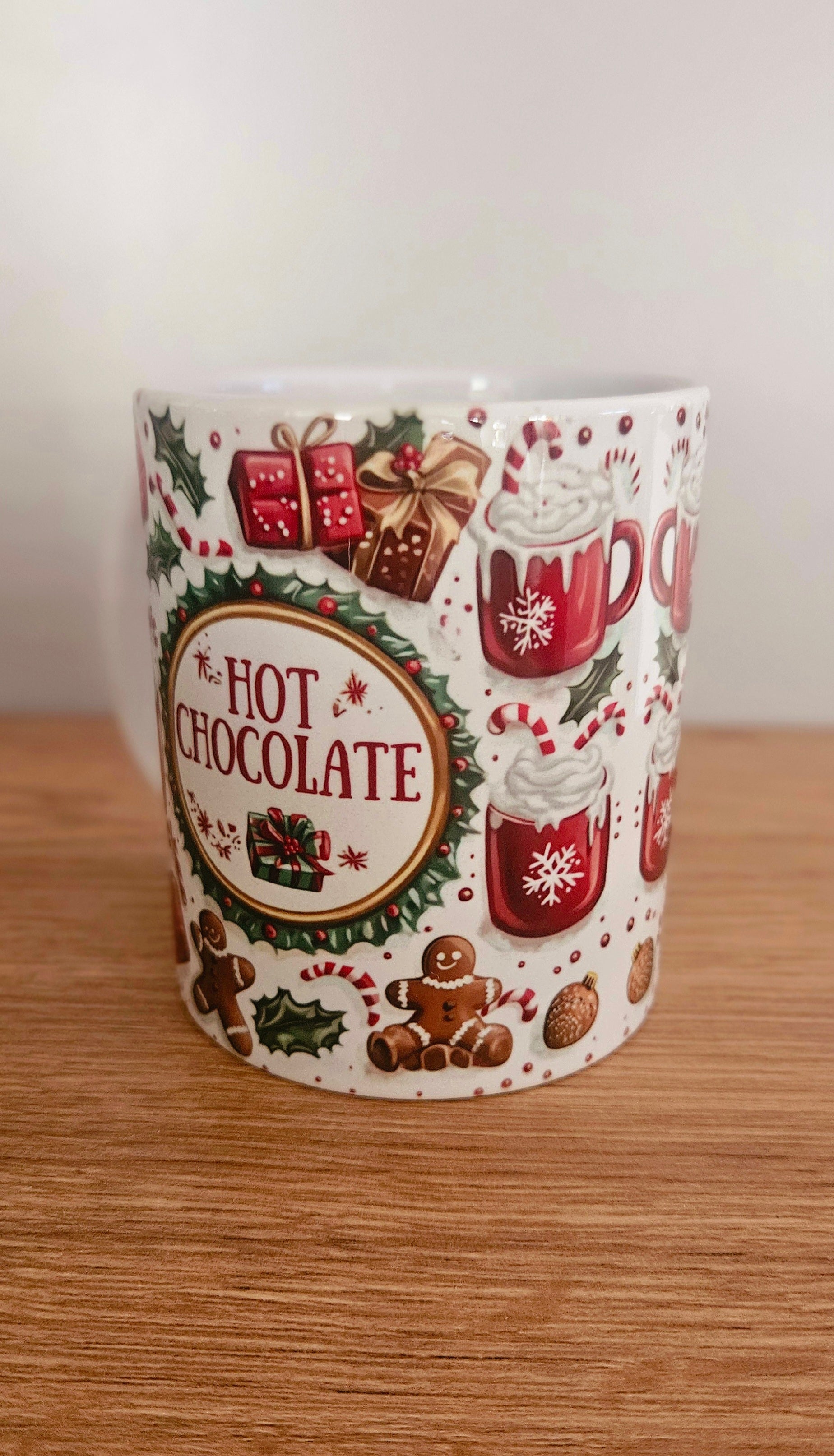 đ« Mug âHot Chocolateâ â Douceurs de NoĂ«l (Effet 3D) đ