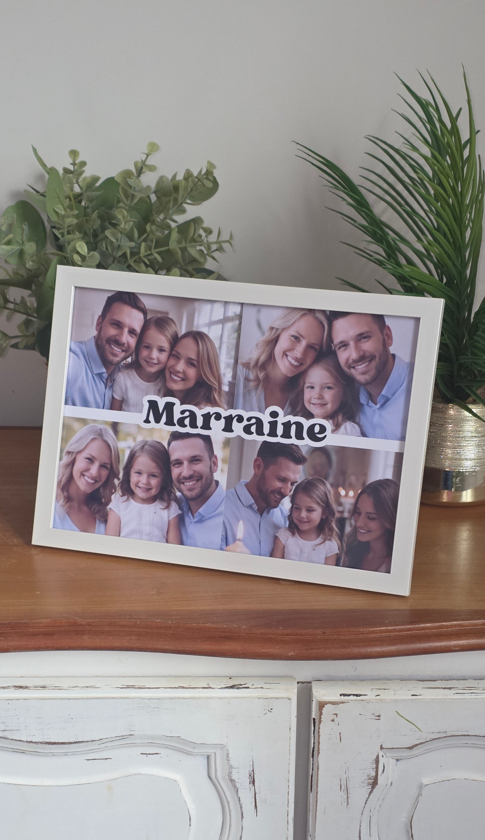 Cadre personnalisé Marraine – Cadeau unique avec photos pour une marraine exceptionnelle