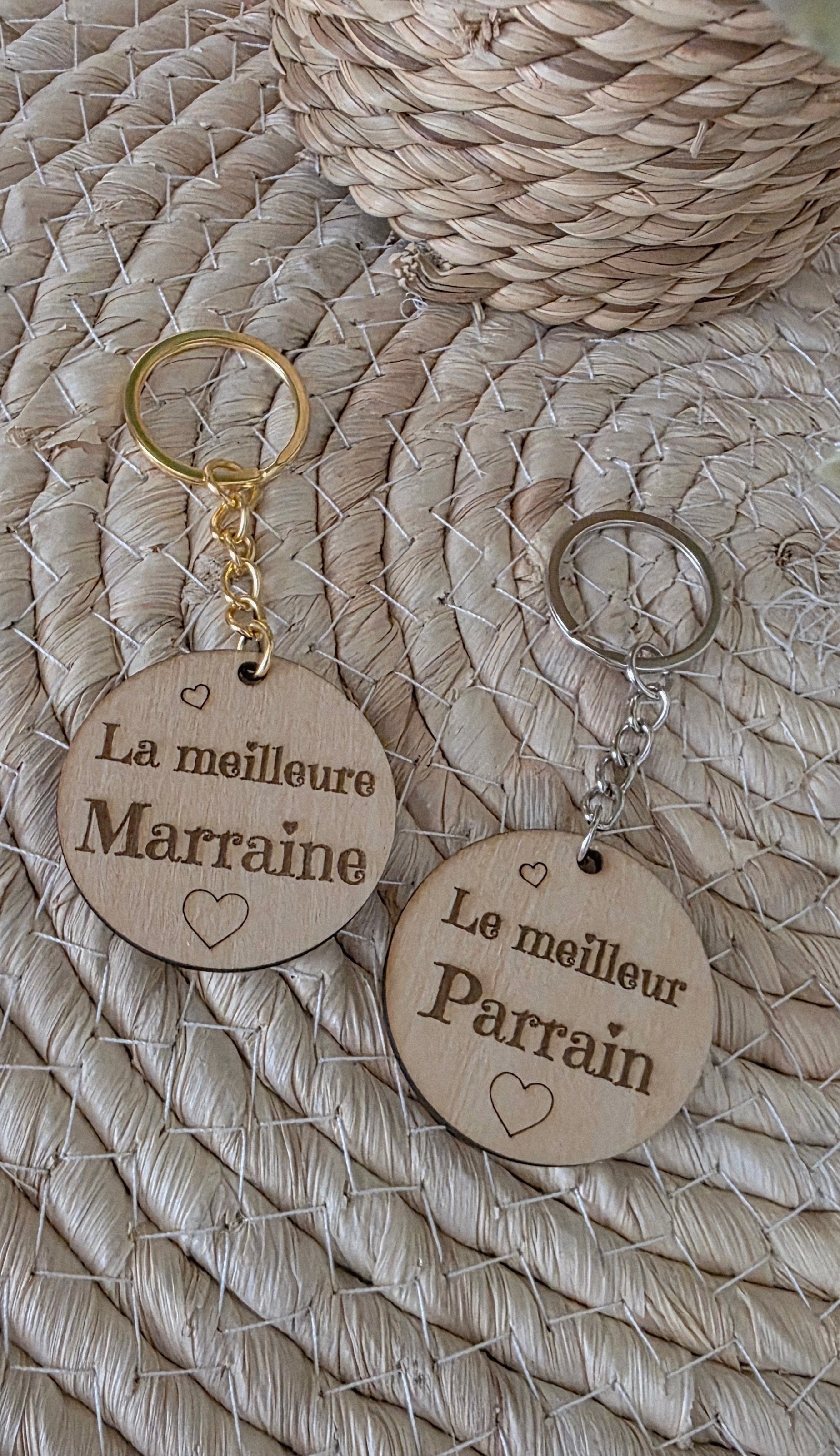 Porte-clés Marraine & Parrain – Souvenir invité