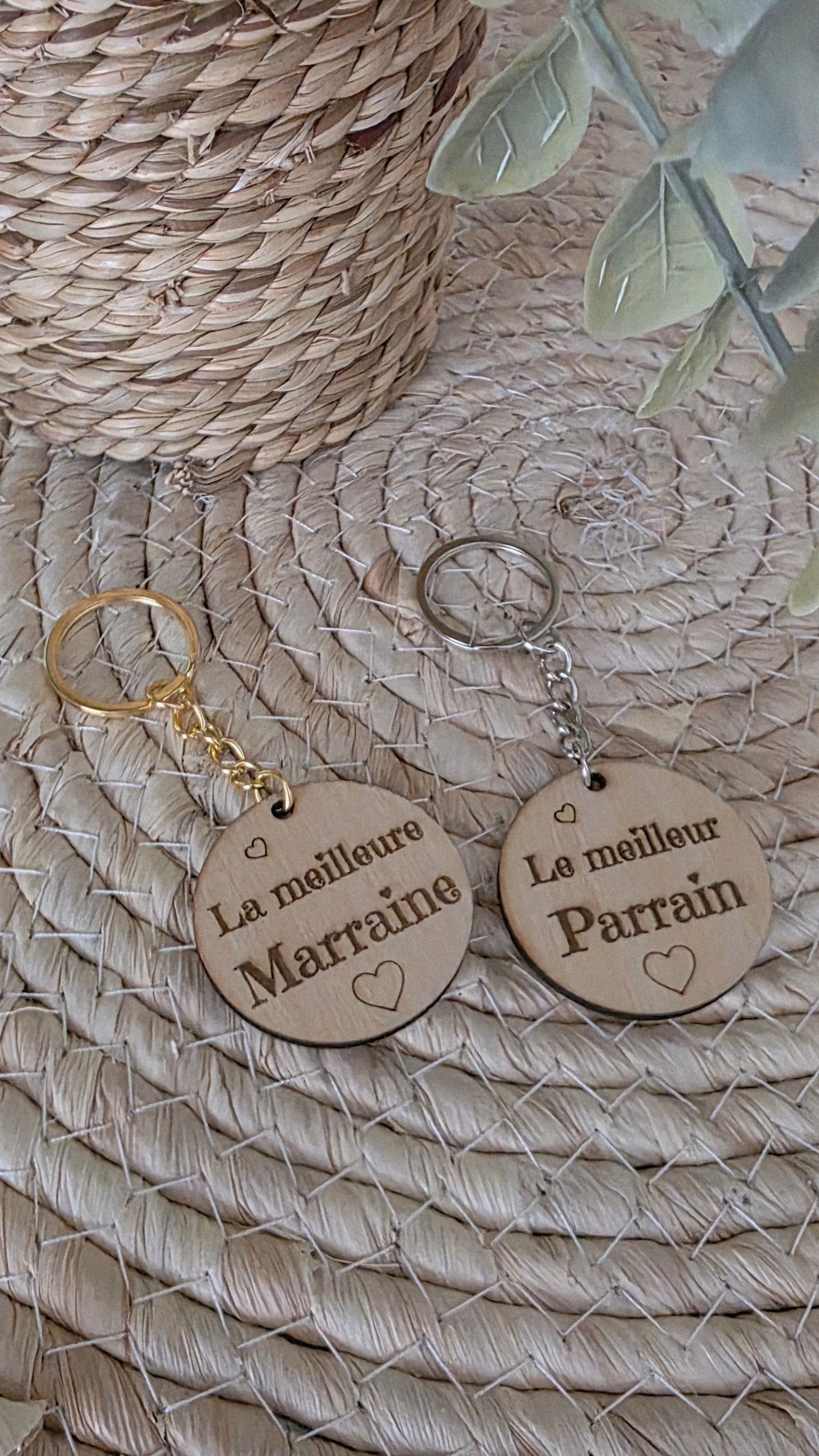 Porte-clés Marraine & Parrain – Souvenir invité
