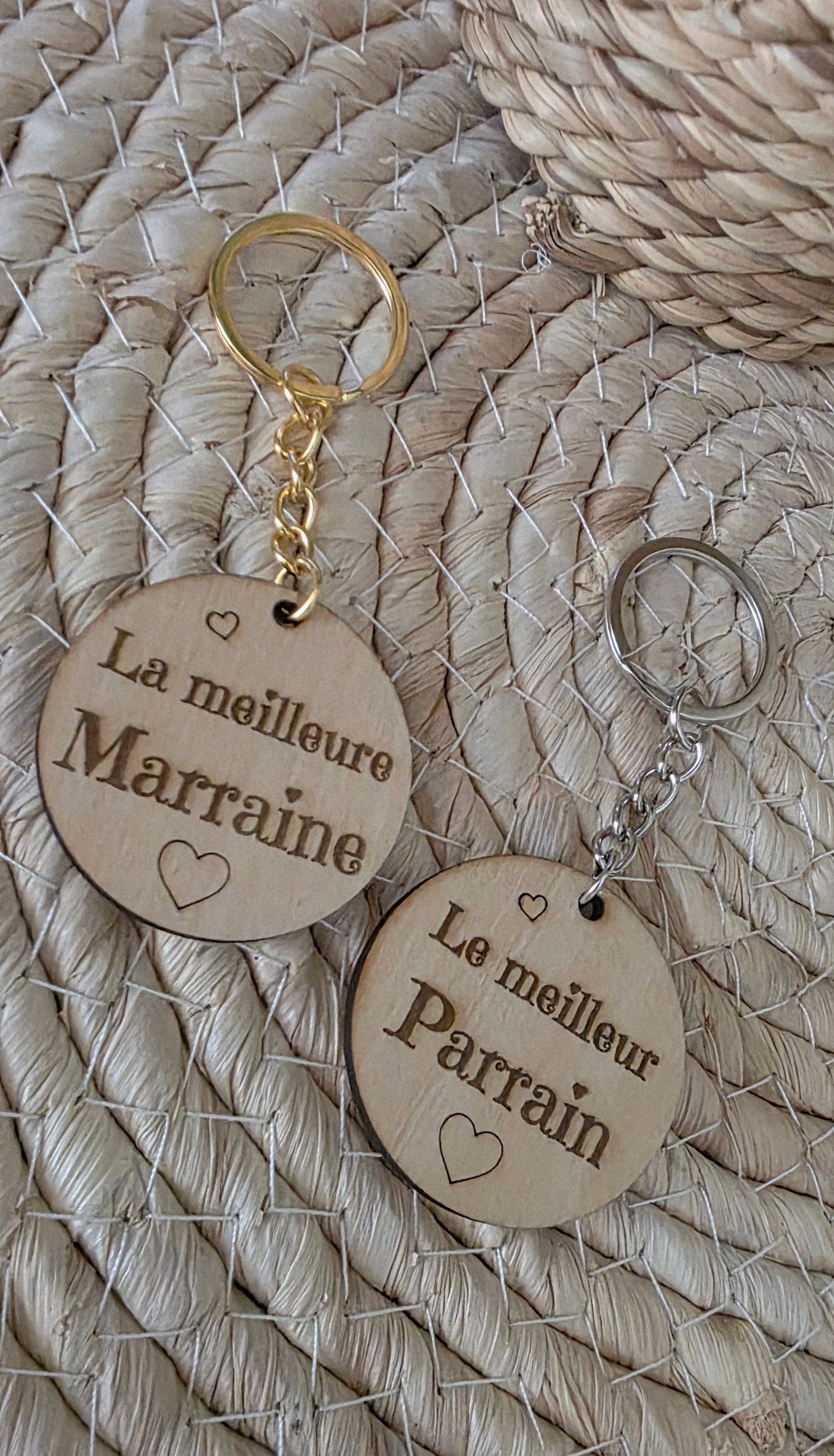 Porte-clés Marraine & Parrain – Souvenir invité