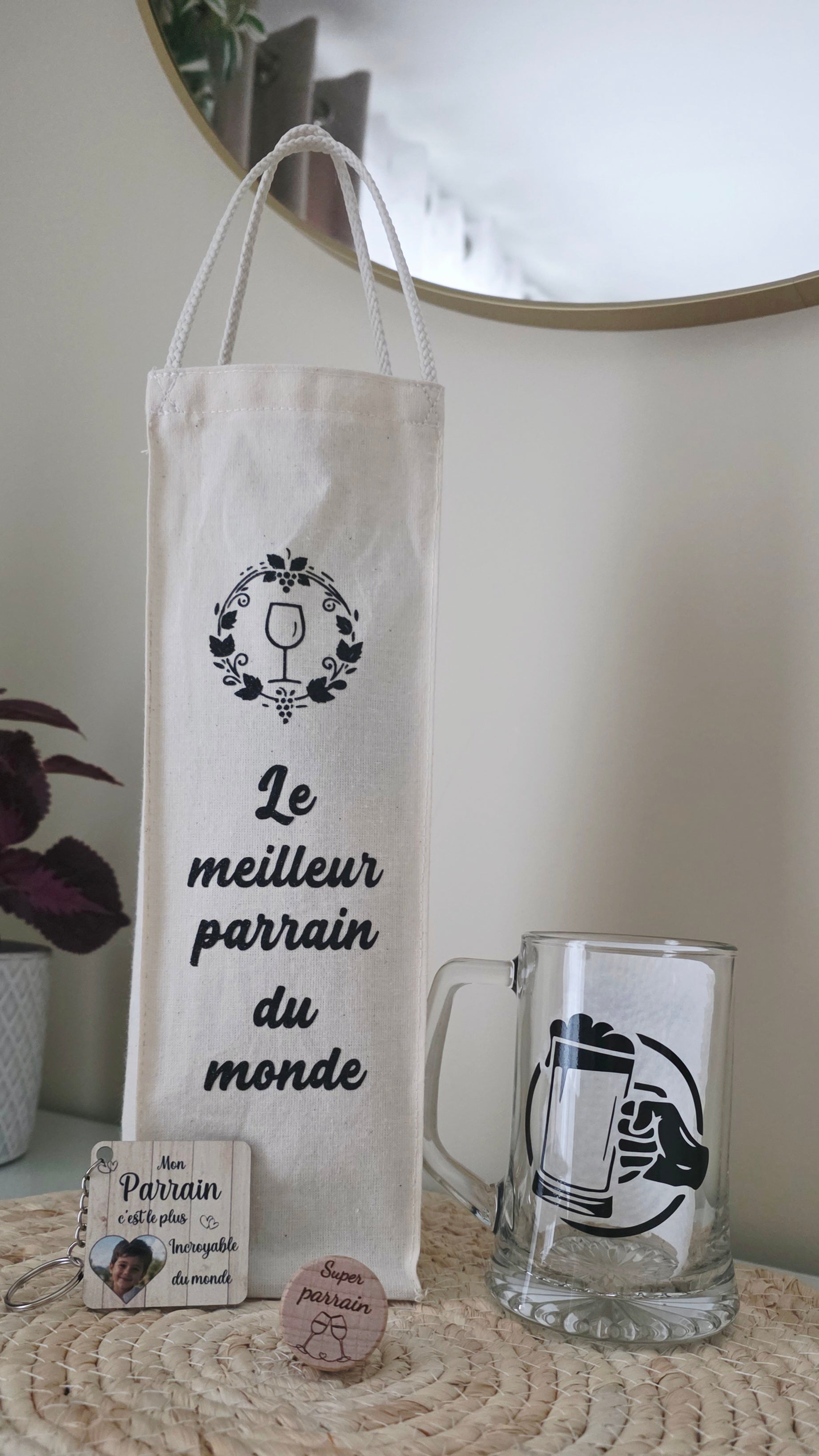 Coffret personnalisé Parrain 🍷 | Kit cadeau complet