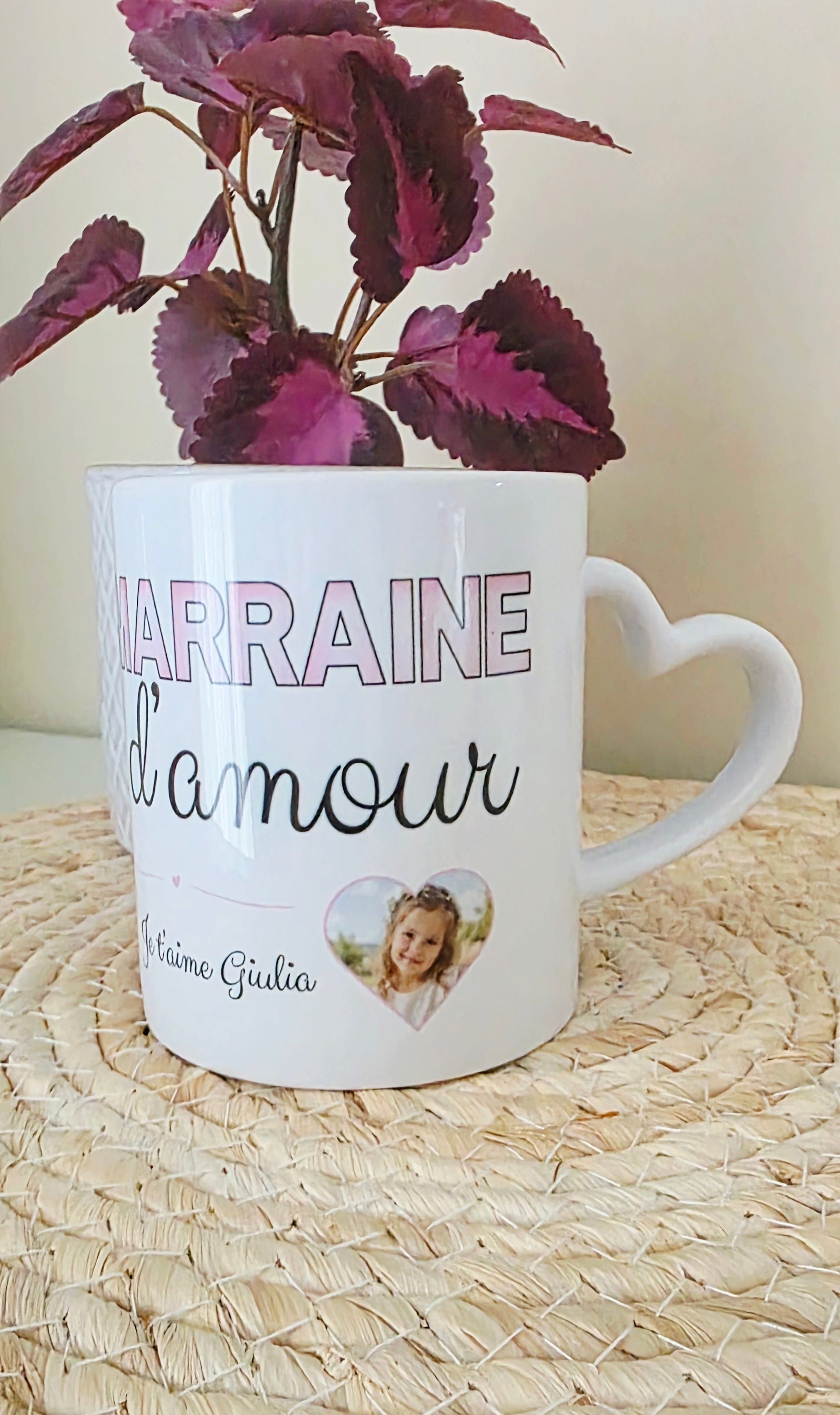 Coffret personnalisĂ© Marraine đ | Mug cĆur, trousse & porte-clĂ©
