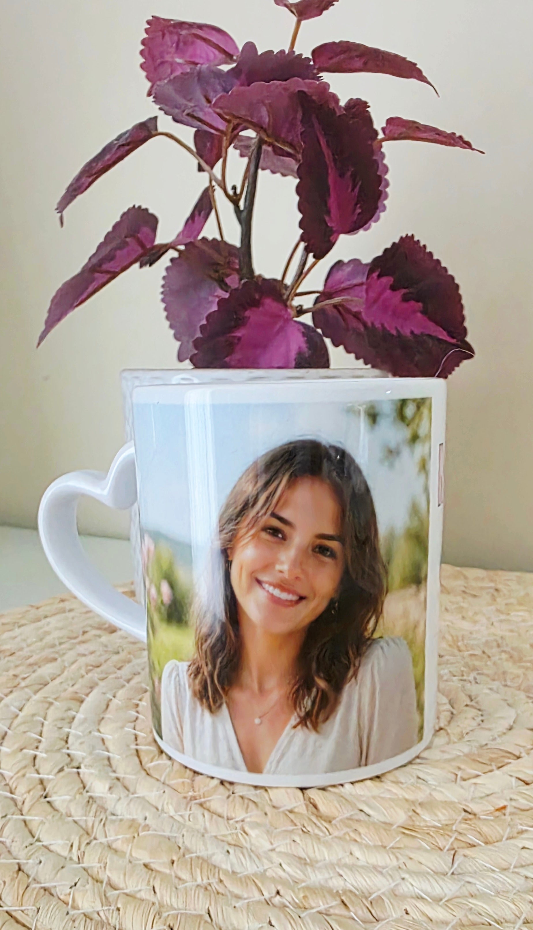 ☕ Mug anse cœur personnalisé