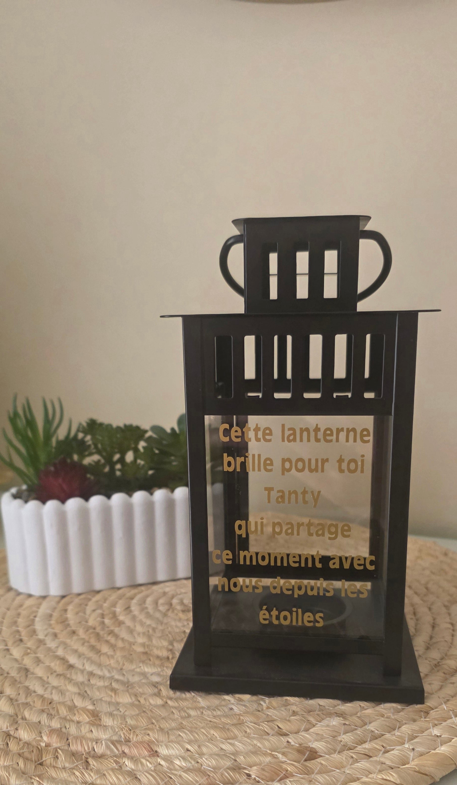 🕯️ Lanterne personnalisée pour honorer la mémoire d'un être cher