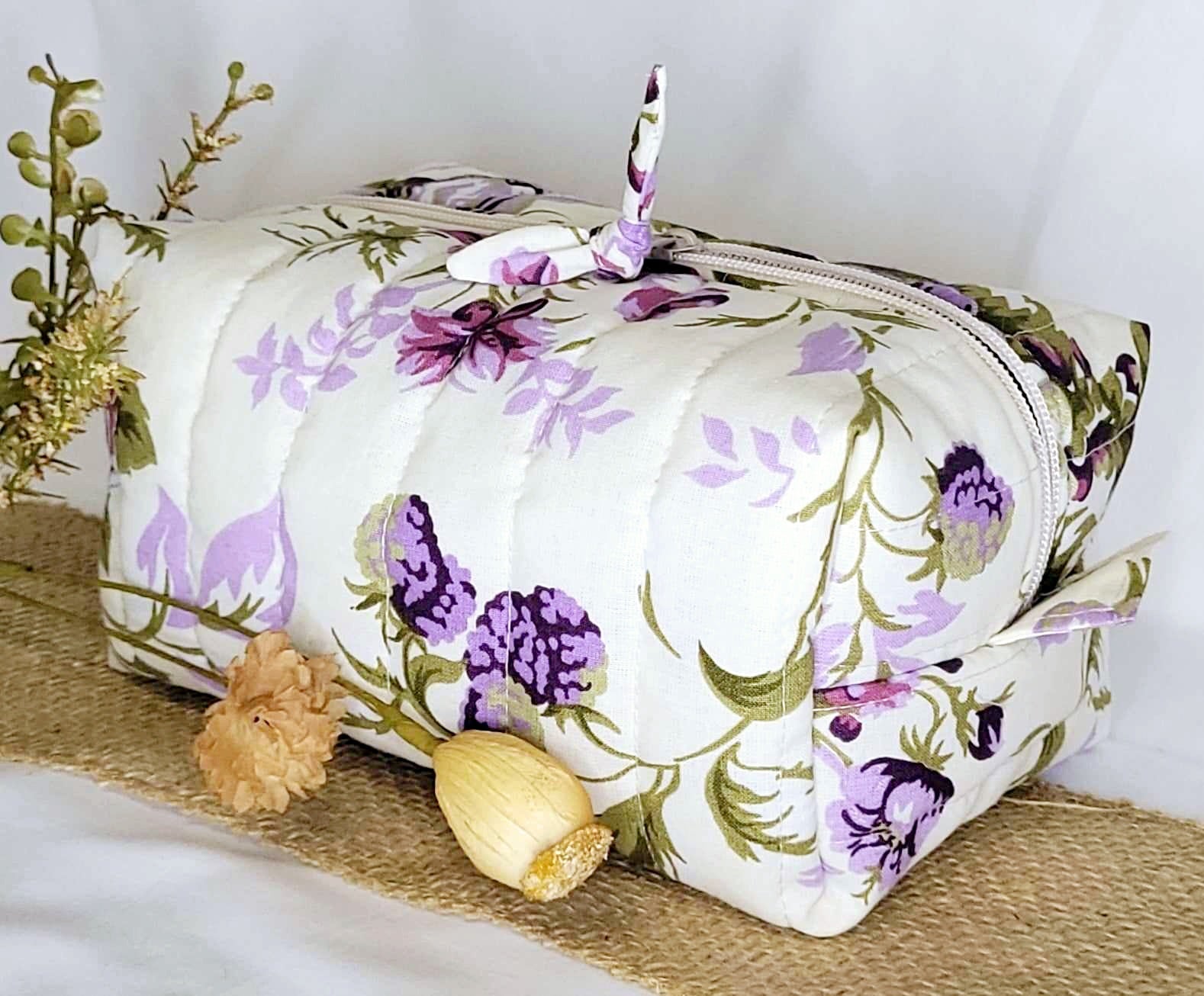 Trousse matelassée Grosses Fleurs