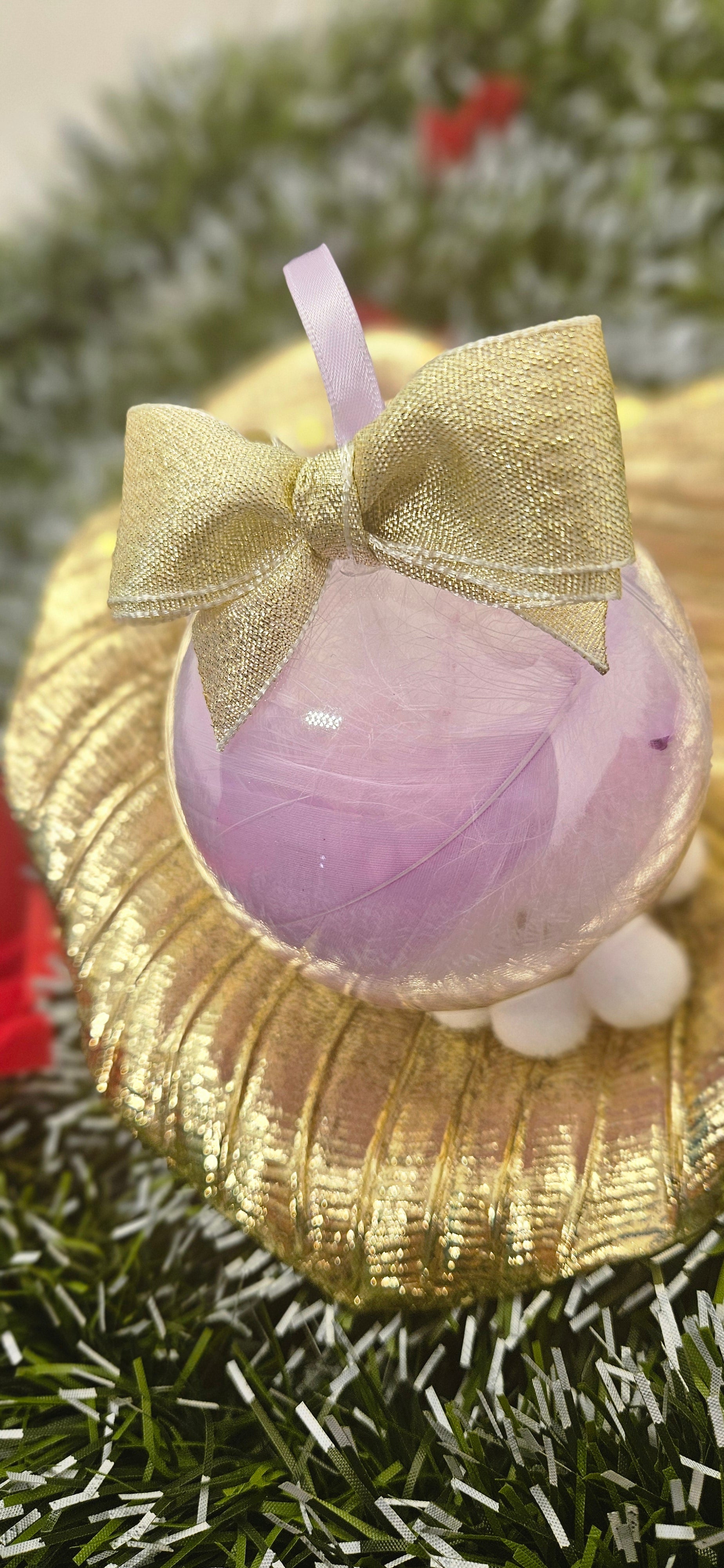 Boule plume lila