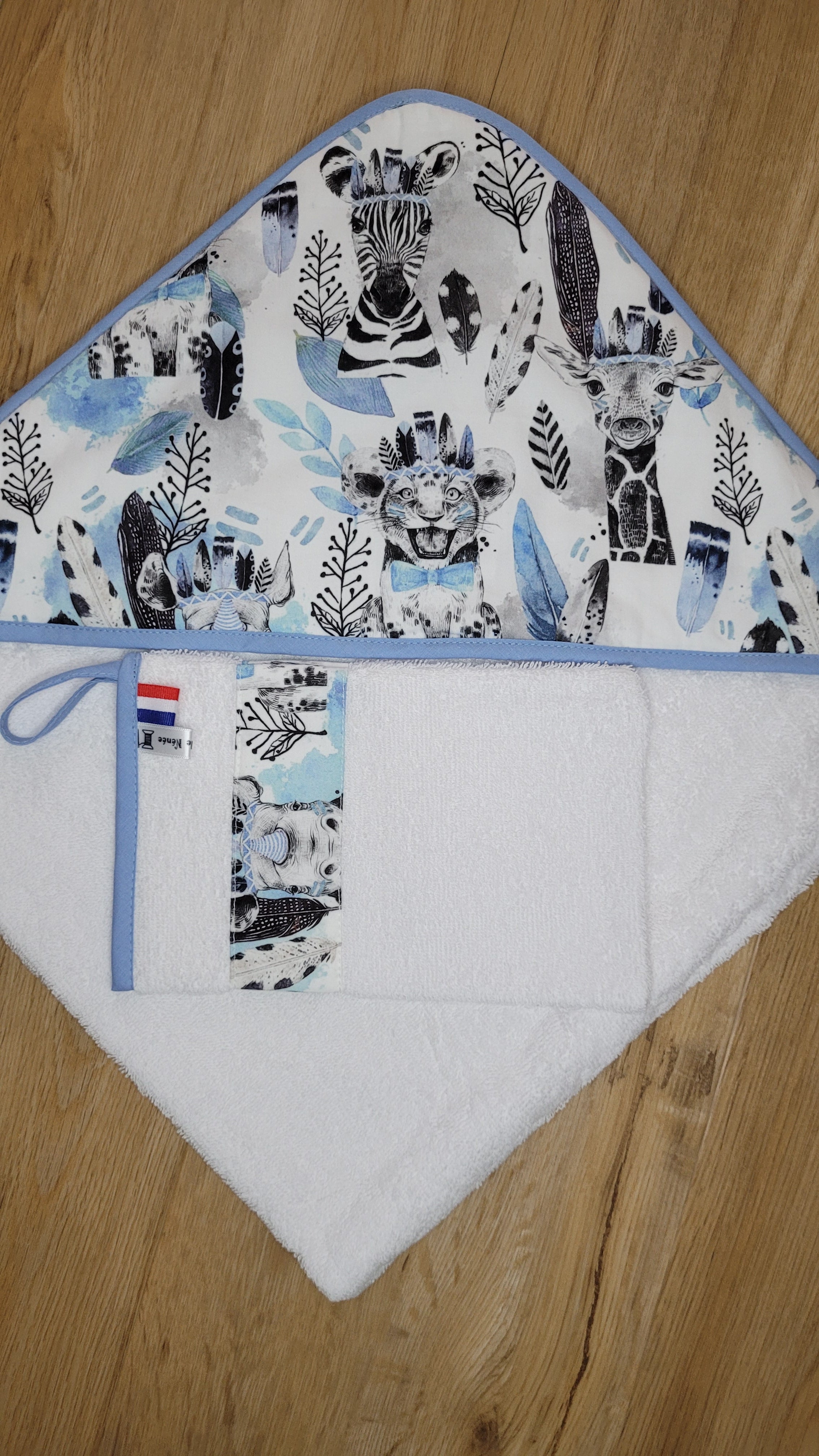Cape de bain et son gant