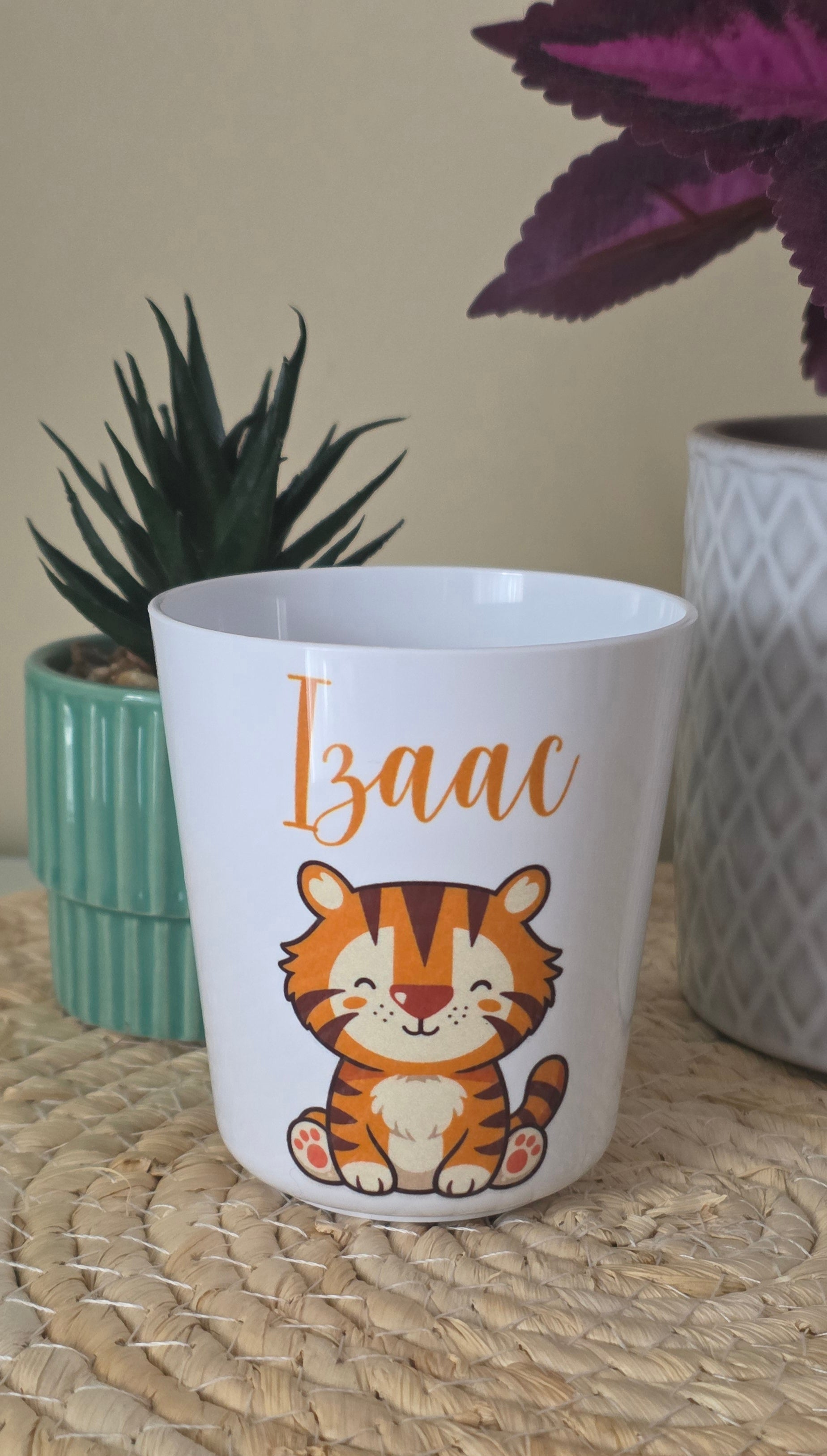 🐯 Gobelet personnalisé Tigre avec prénom – 25 cl