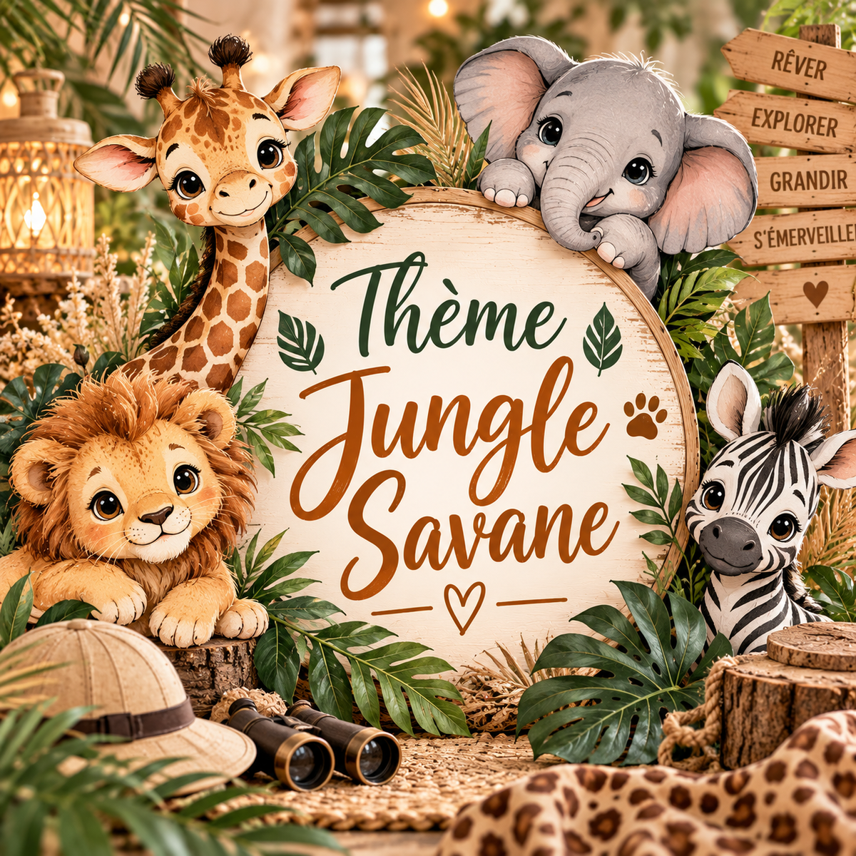 Baptême collection Jungle/savane
