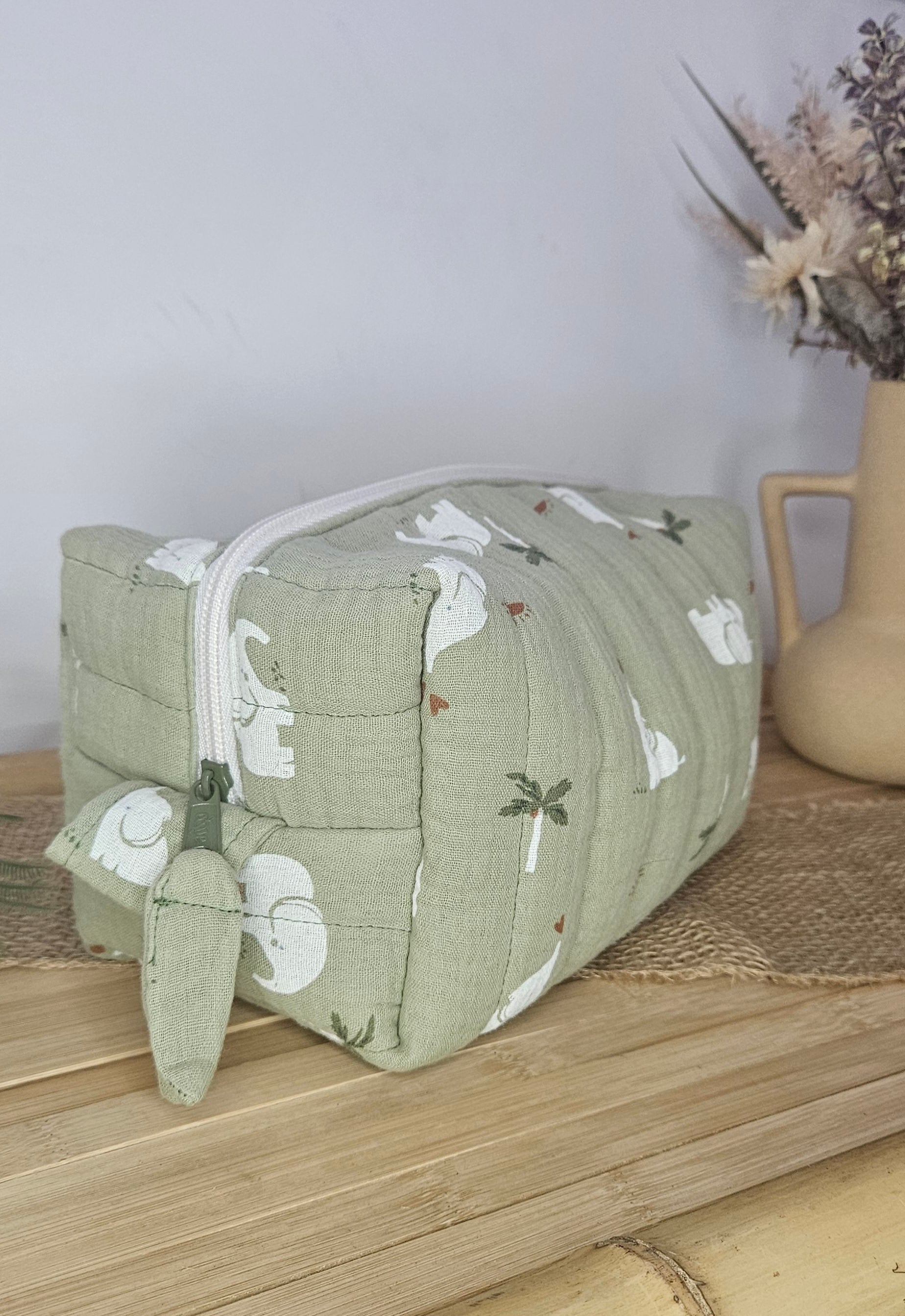 Trousse matelassée Éléphant