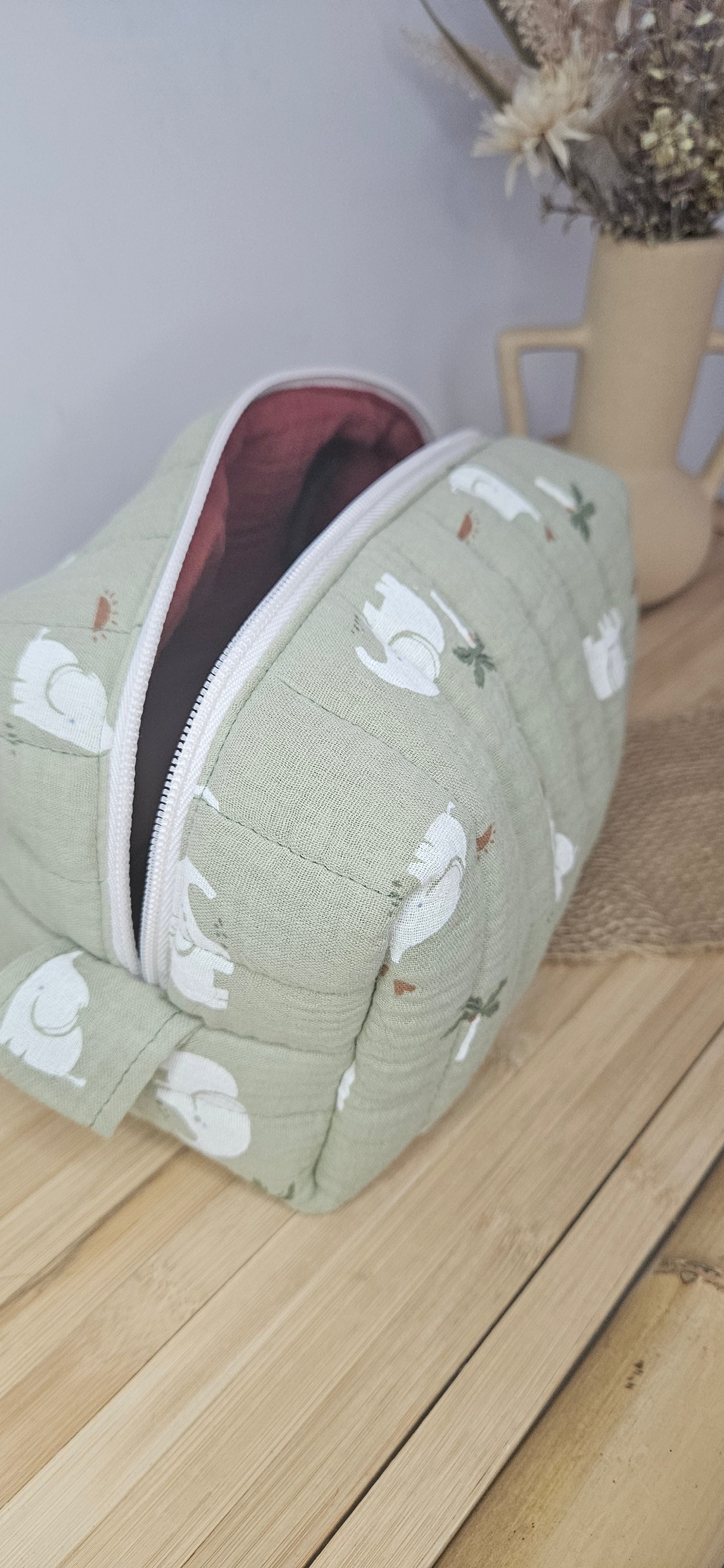 Trousse matelassée Éléphant