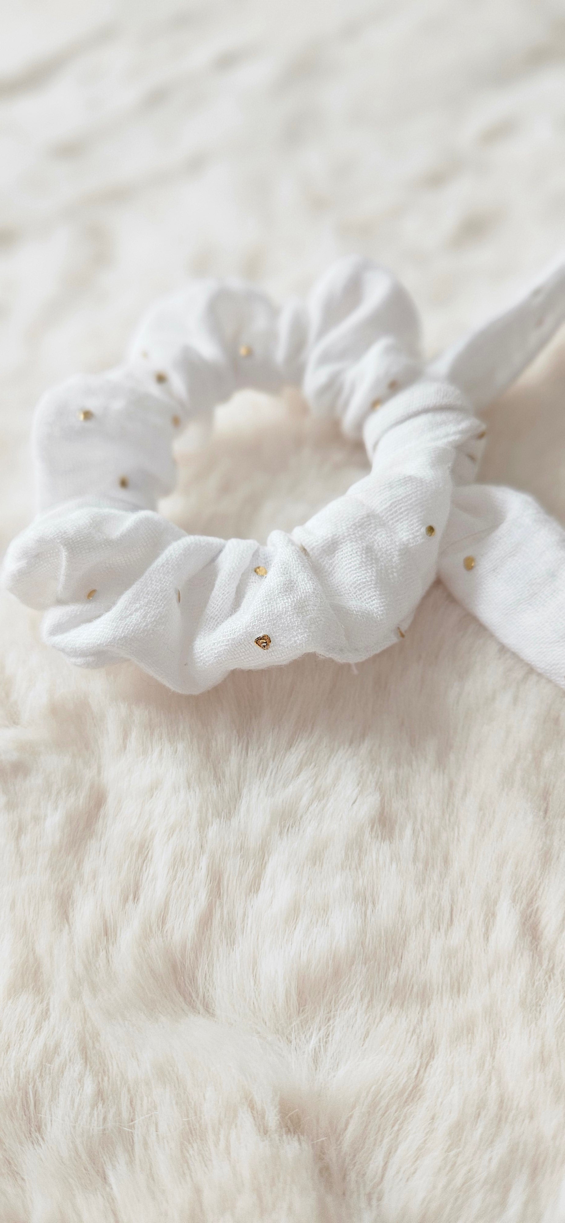 Chouchou scrunchie gaz de coton enfant