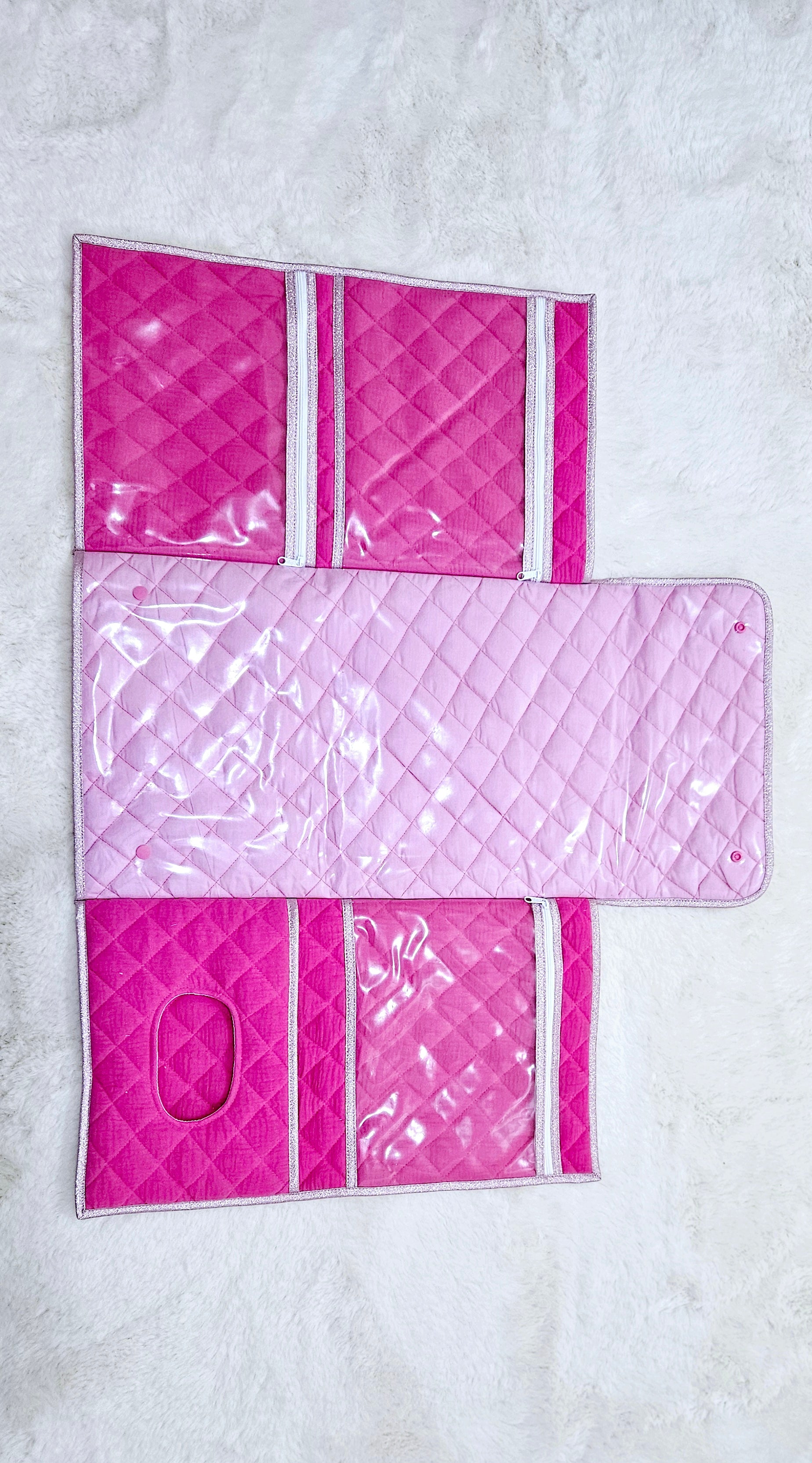 Tapis à langer nomade Rose fushia