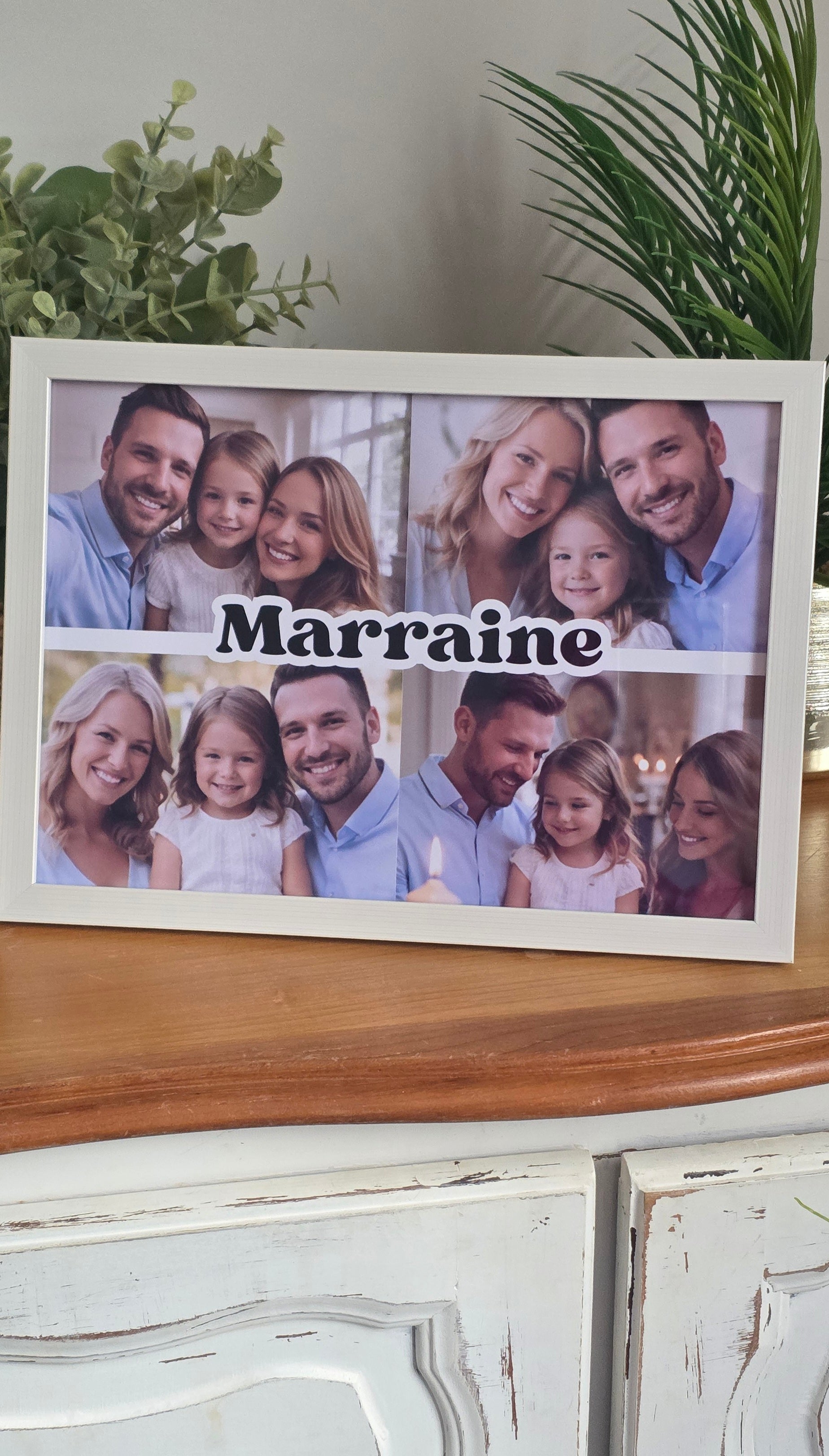 Cadre personnalisé Marraine – Cadeau unique avec photos pour une marraine exceptionnelle