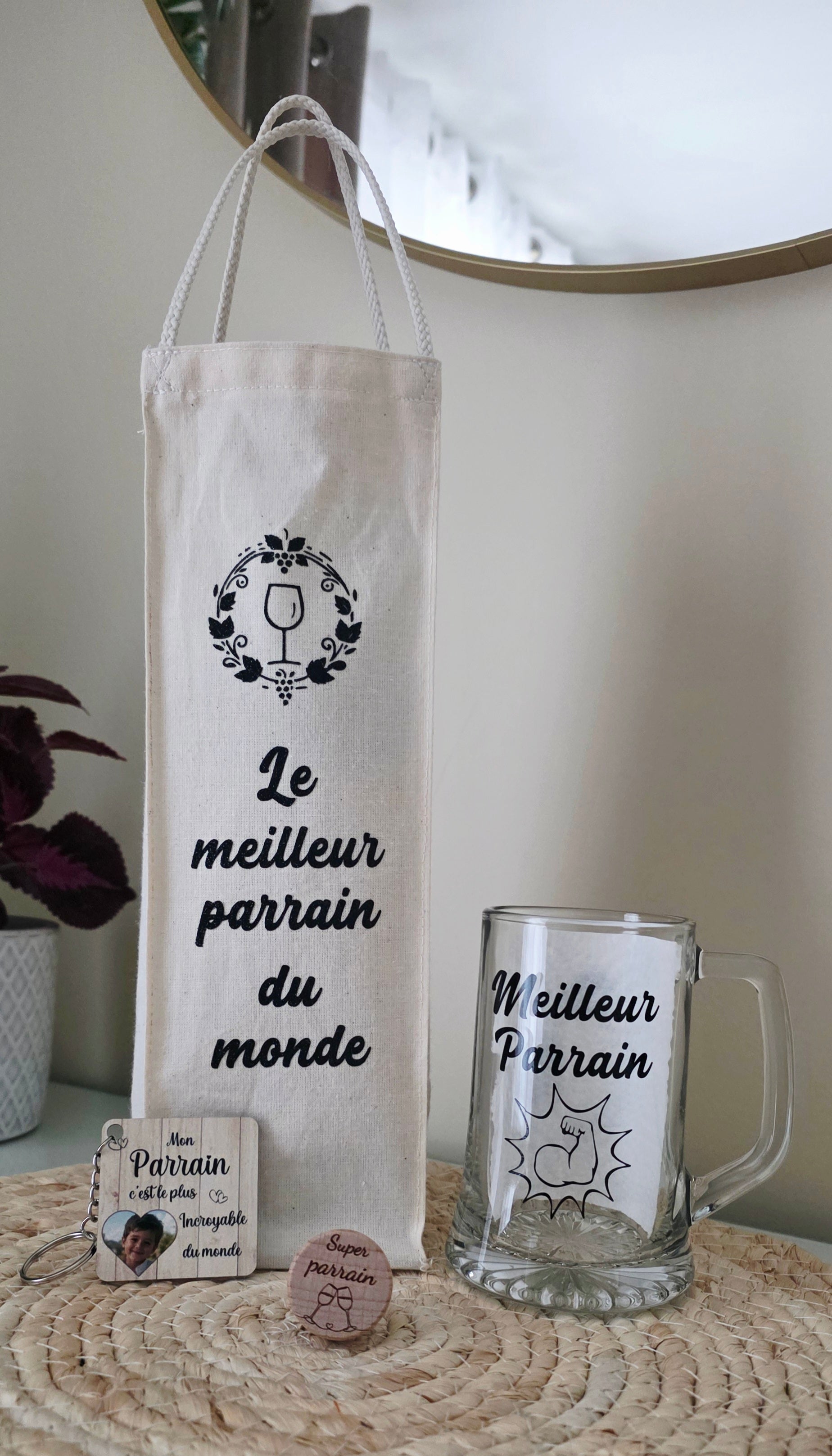 Coffret personnalisé Parrain 🍷 | Kit cadeau complet