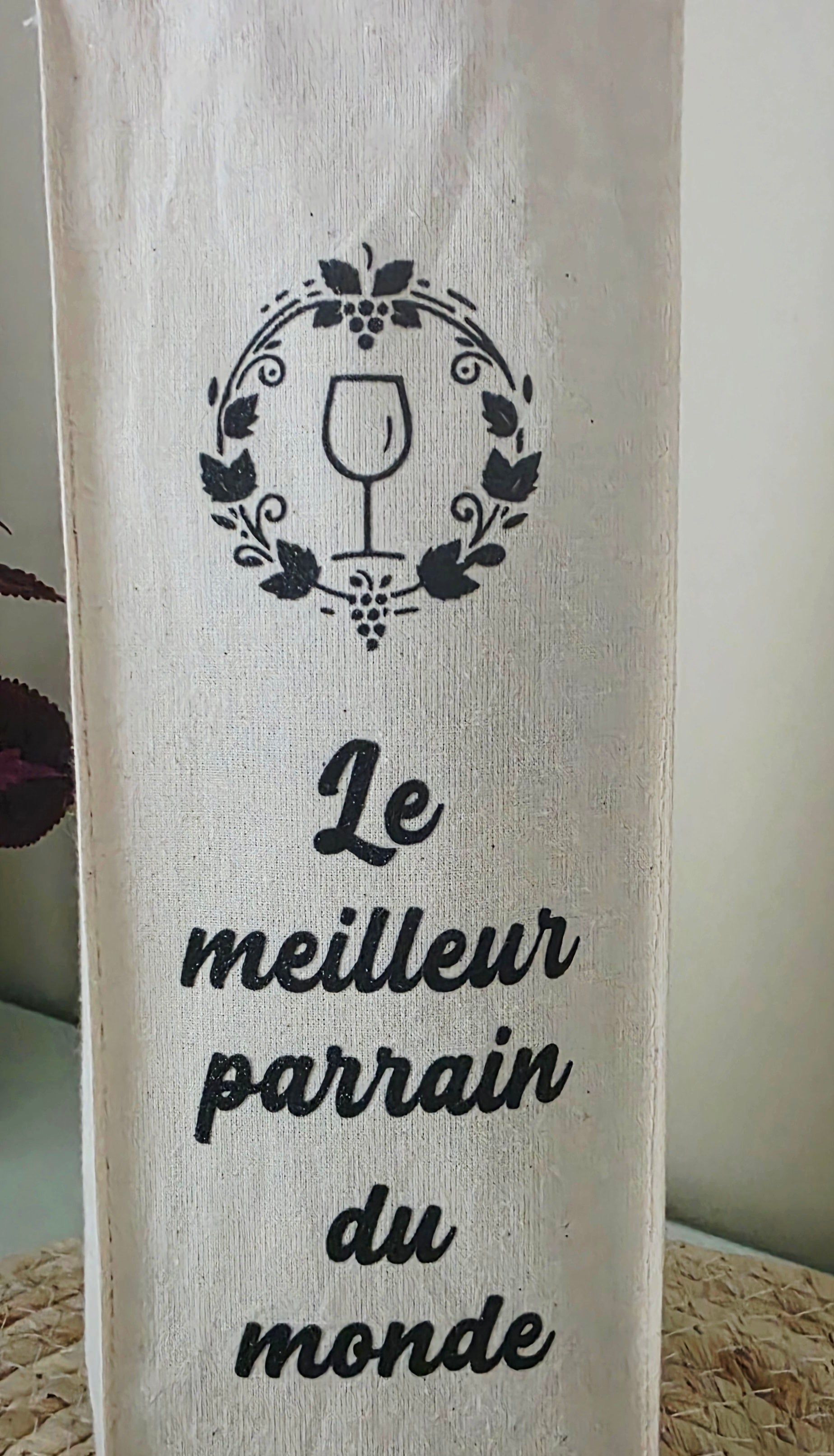 Sac à bouteille personnalisé 🍷 | Cadeau parrain, tonton, papa…