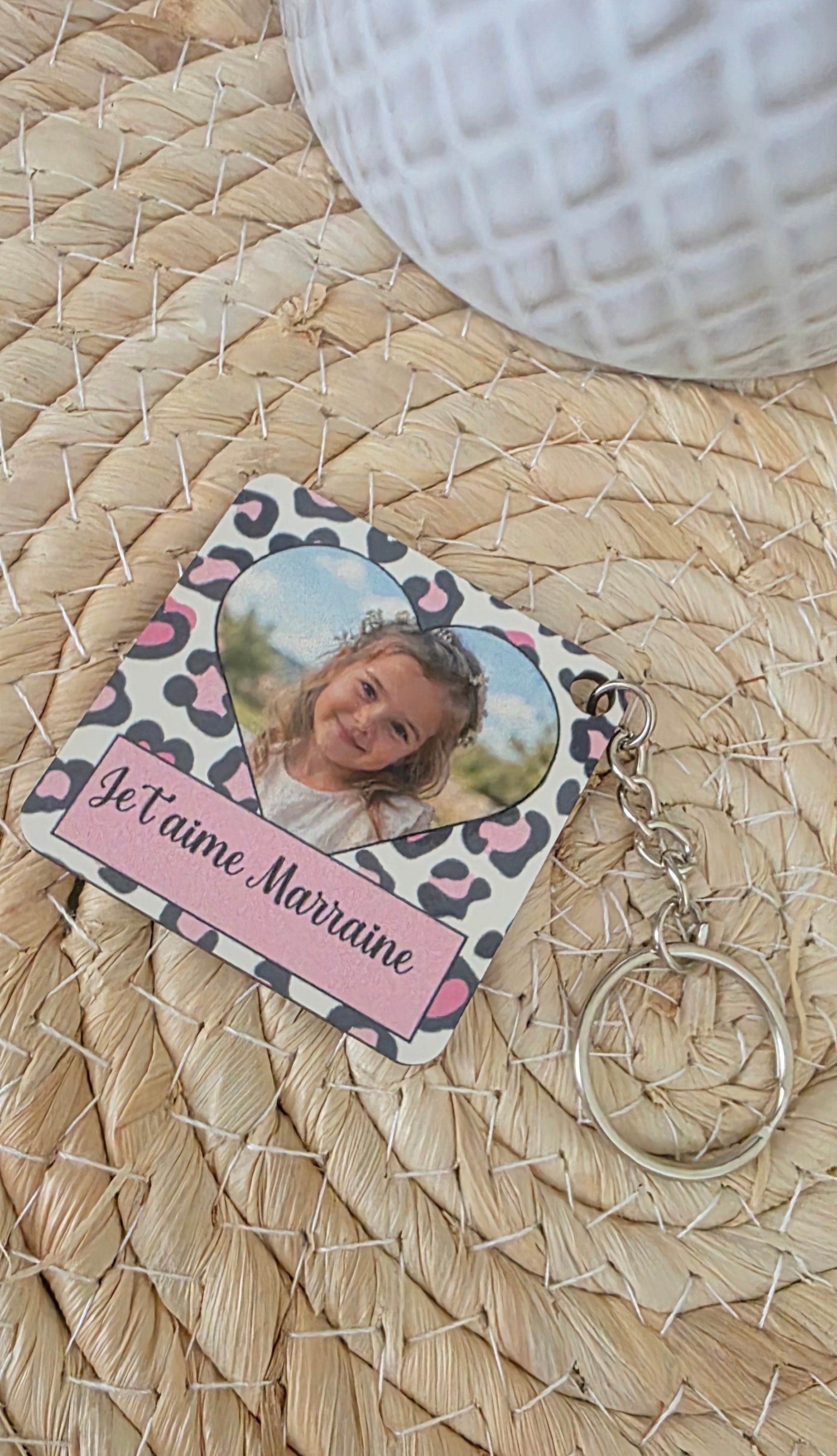 Porte-clé photo personnalisé 💕 | Cadeau marraine