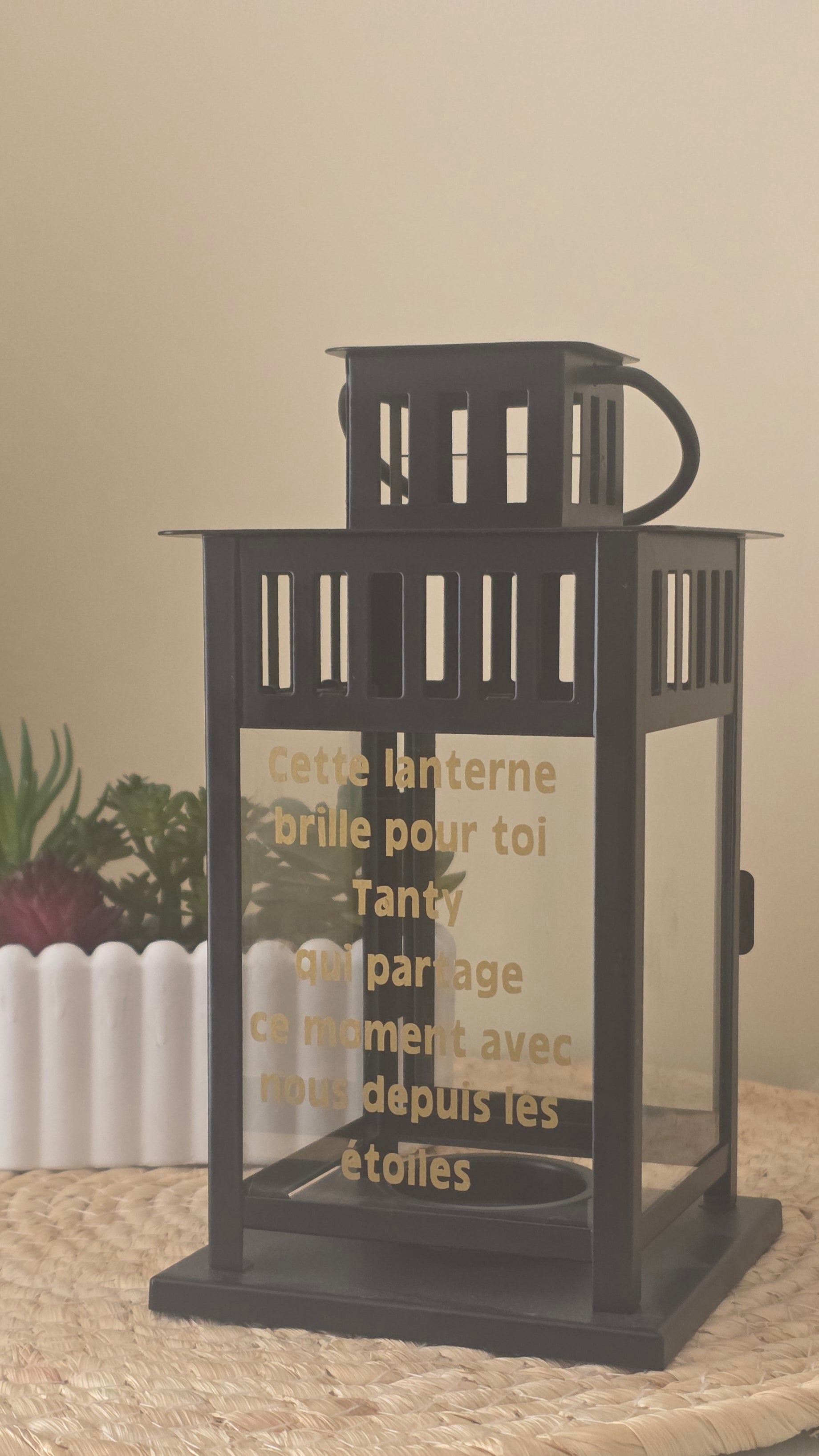 🕯️ Lanterne personnalisée pour honorer la mémoire d'un être cher