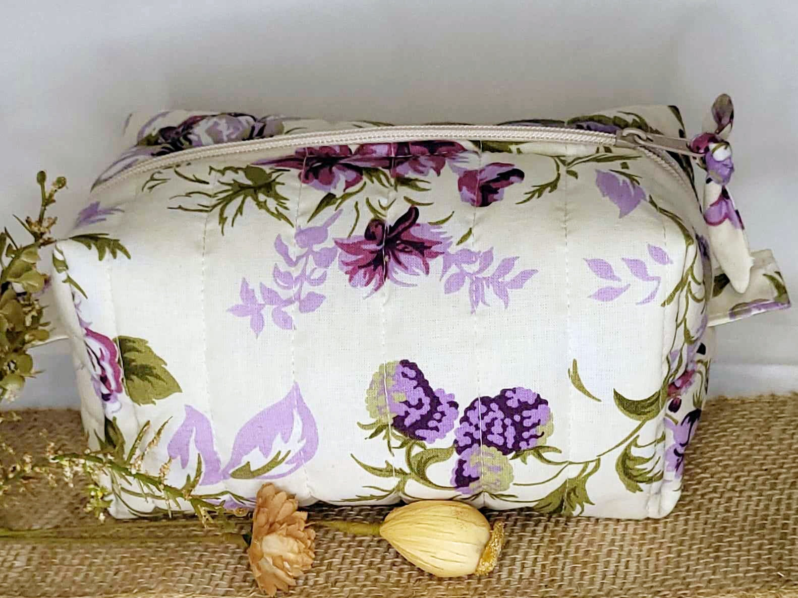 Trousse matelassée Grosses Fleurs