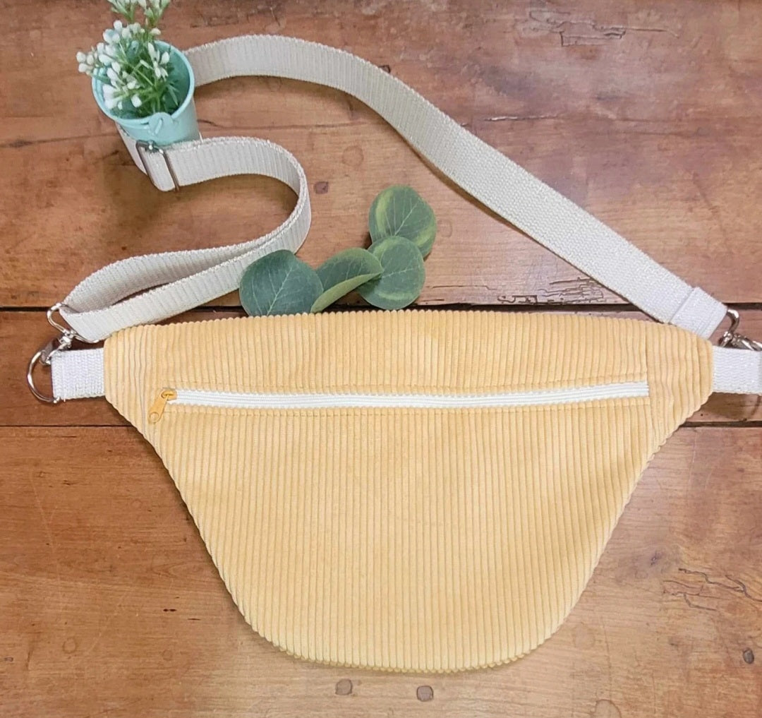 Sac banane velours côtelé