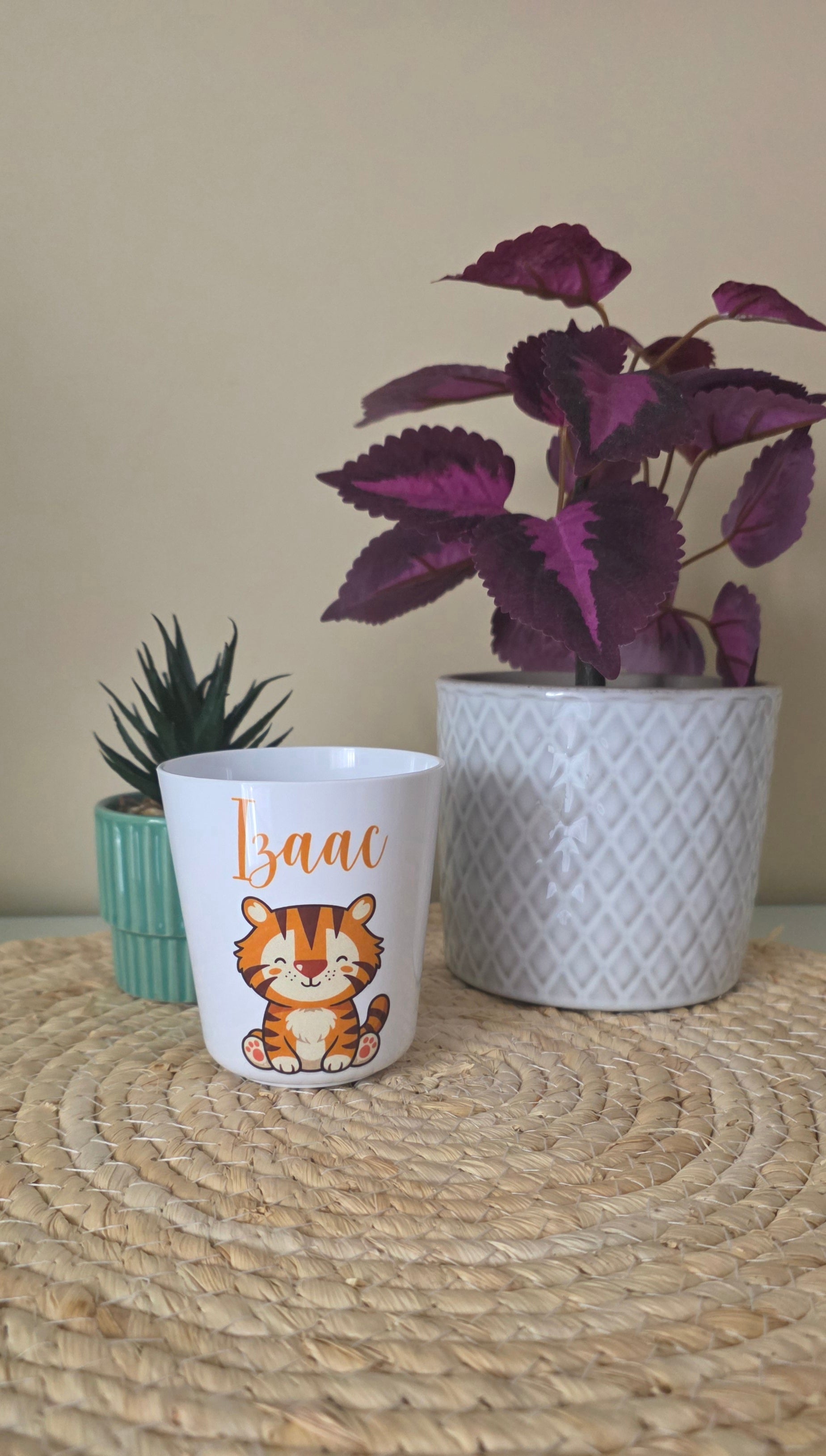 🐯 Gobelet personnalisé Tigre avec prénom – 25 cl