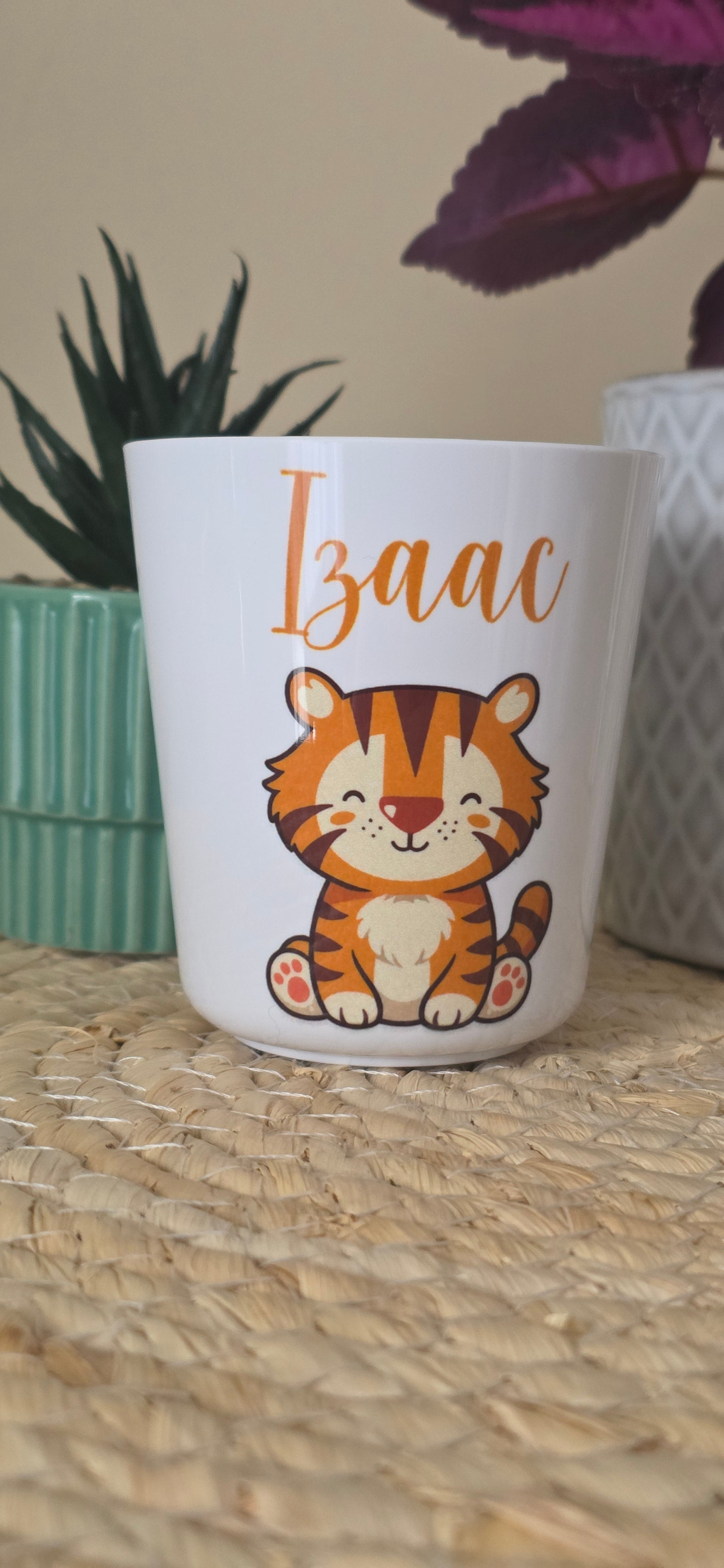 🐯 Gobelet personnalisé Tigre avec prénom – 25 cl